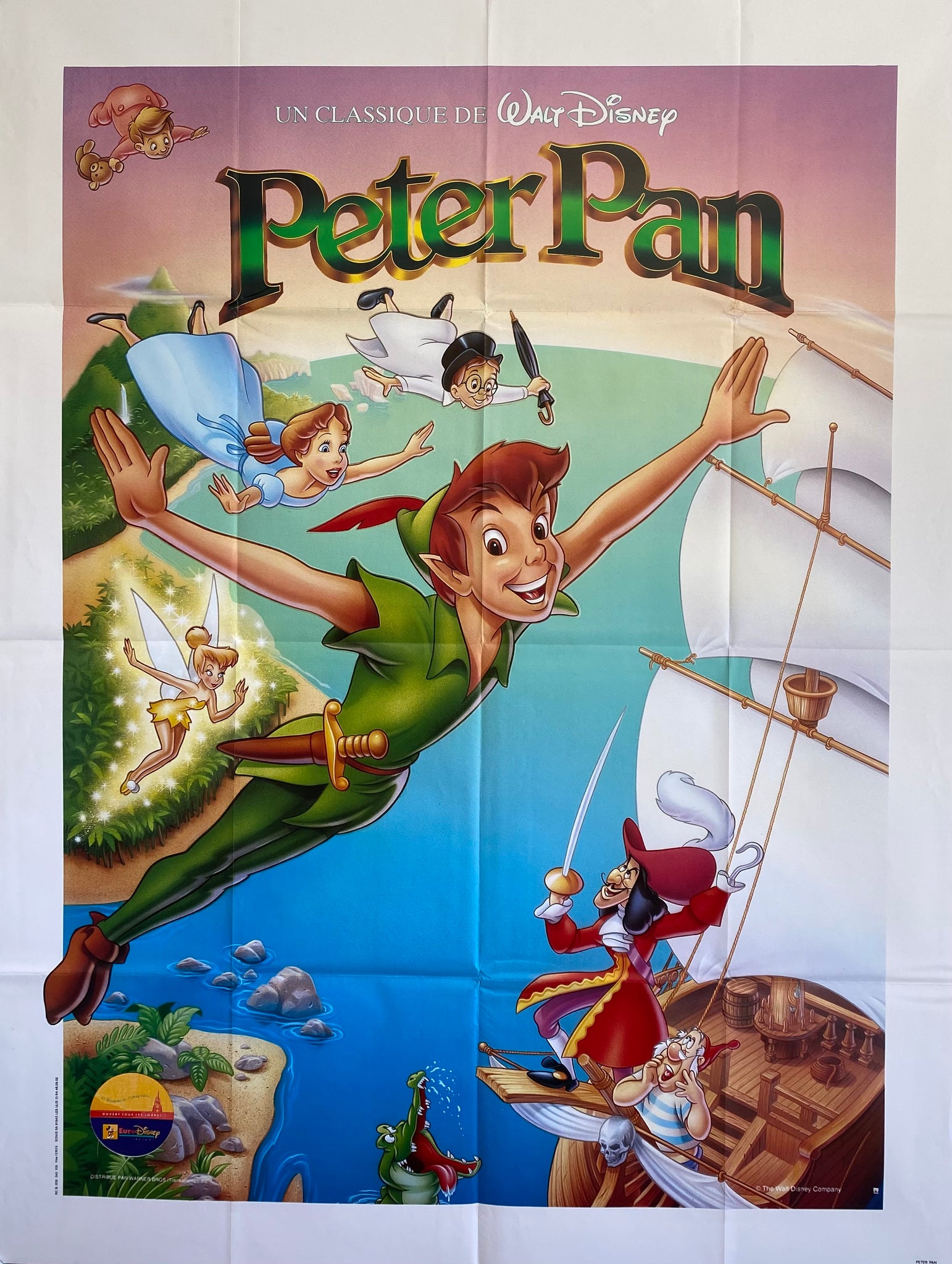 Affiche Cinéma Peter Pan de 1953.