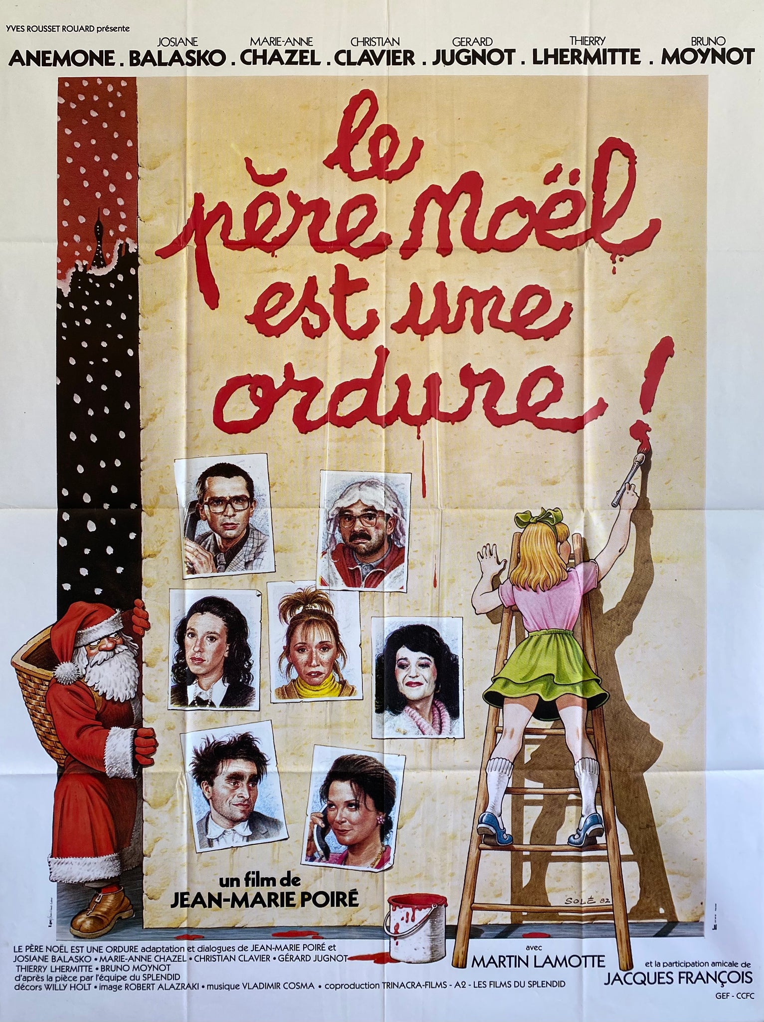 Affiche Cinéma Le père Noël est une Ordure  de 1982.