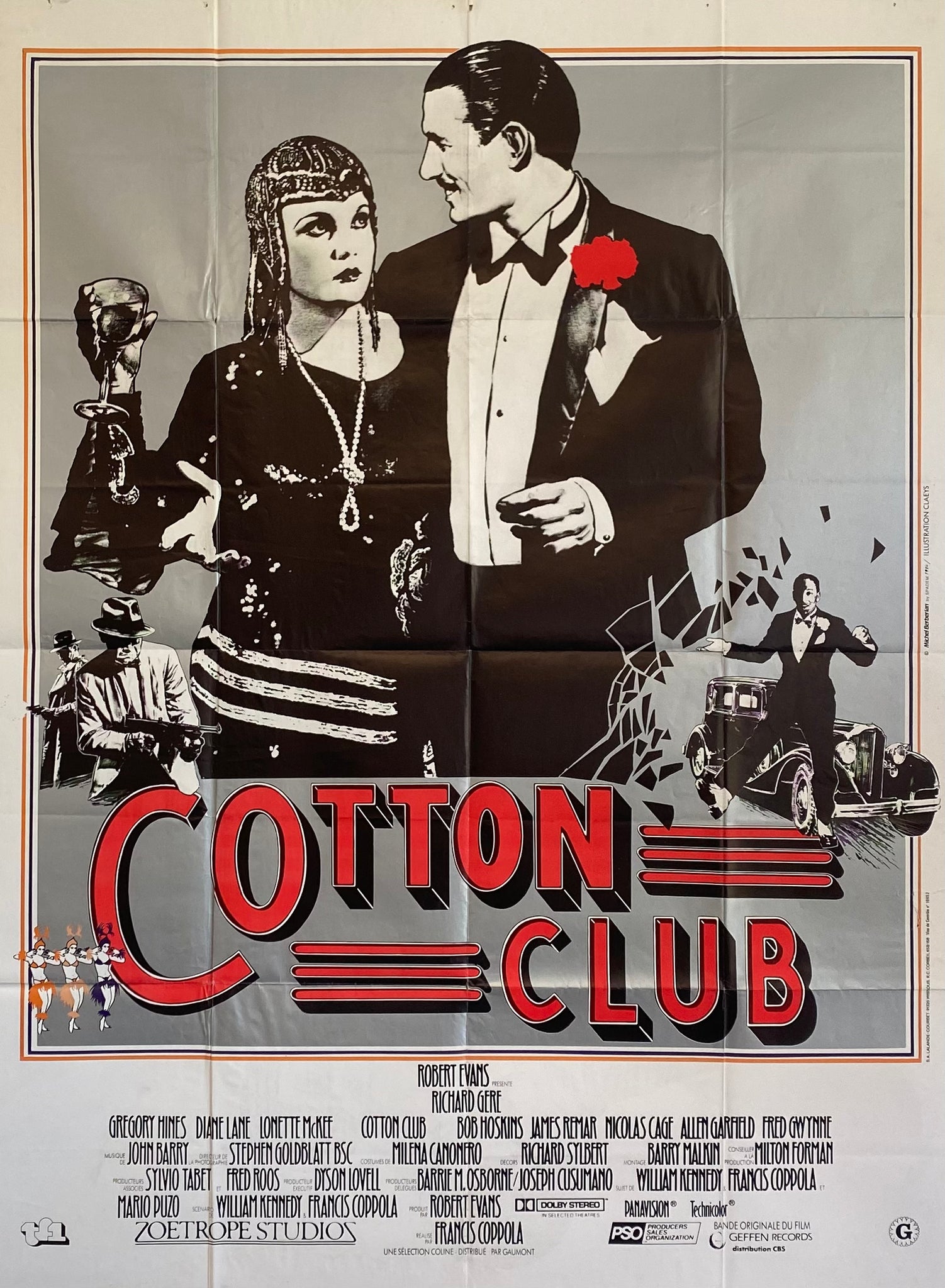 Affiche Cinéma Cotton Club  de 1984.