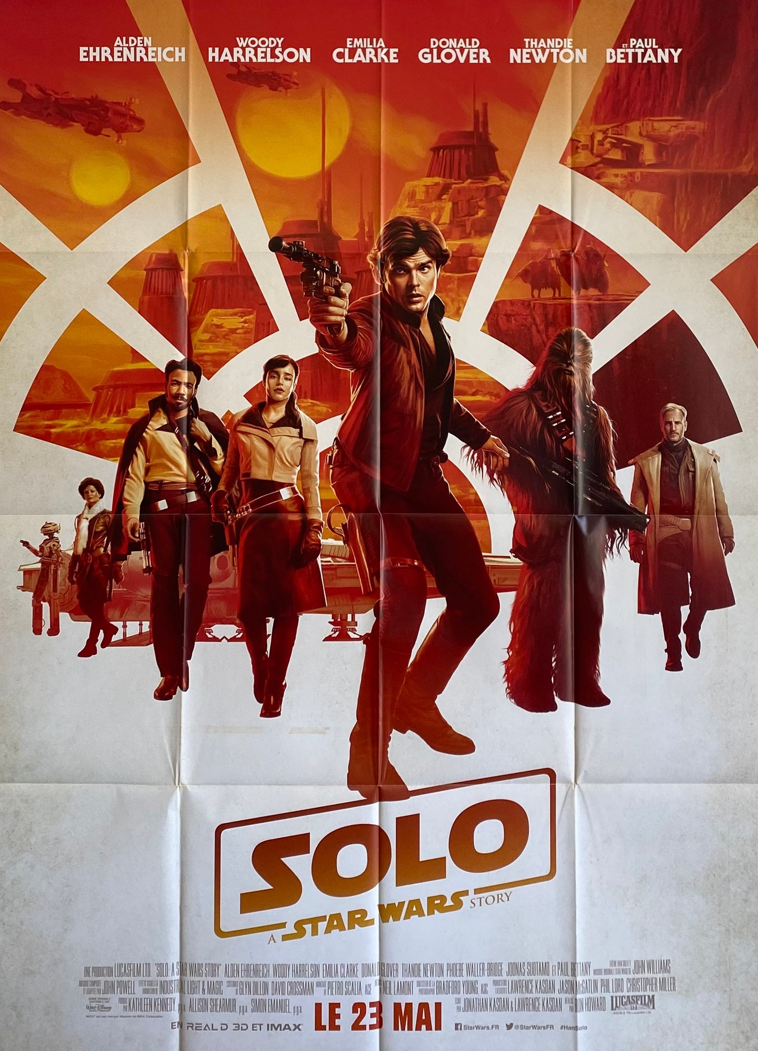 Affiche Cinéma Solo Histoire de Star Wars de 2018.