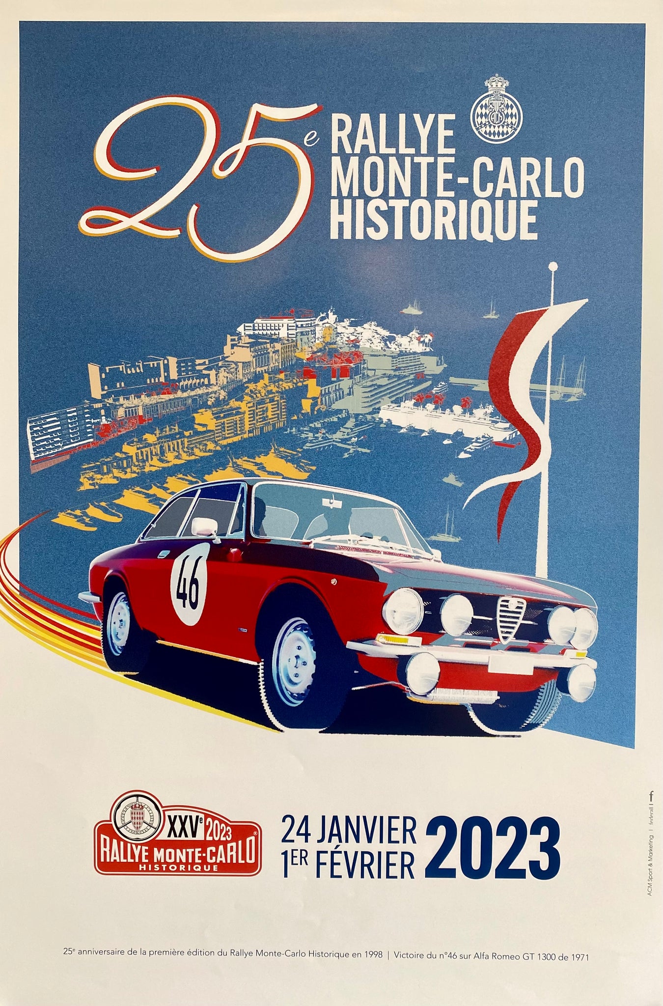 Affiche 25e Rallye Historique Monte Carlo 2023