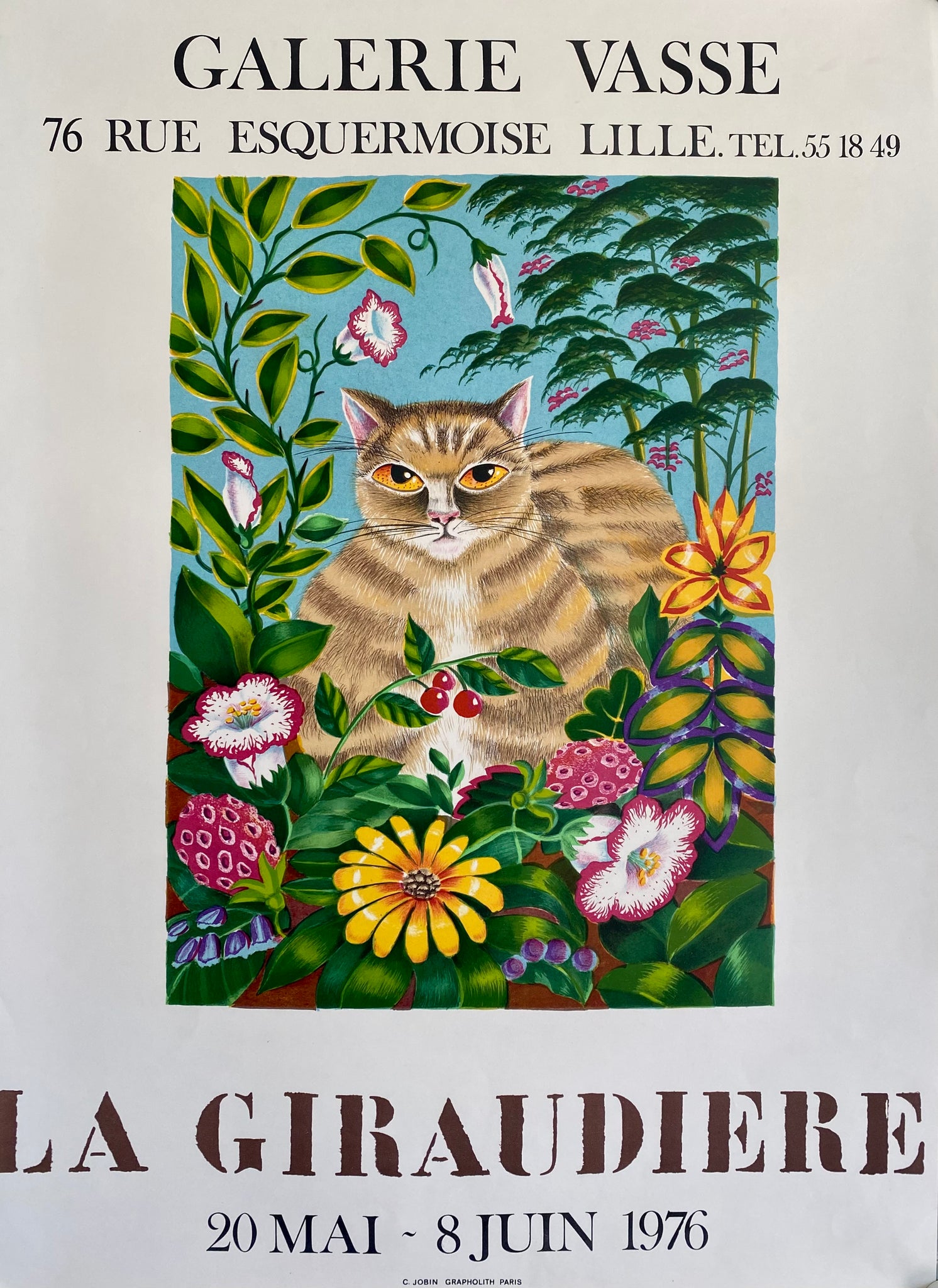 Affiche Galerie Vasse Par La Giraudière, 1976 
