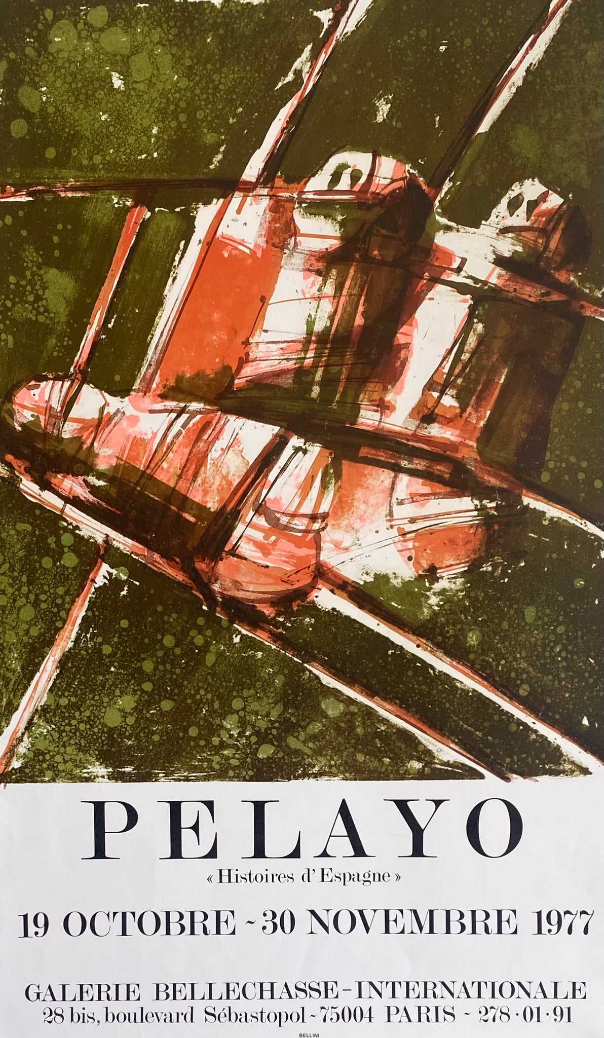 Affiche Galerie Bellechasse   Par Pelayo, 1977 