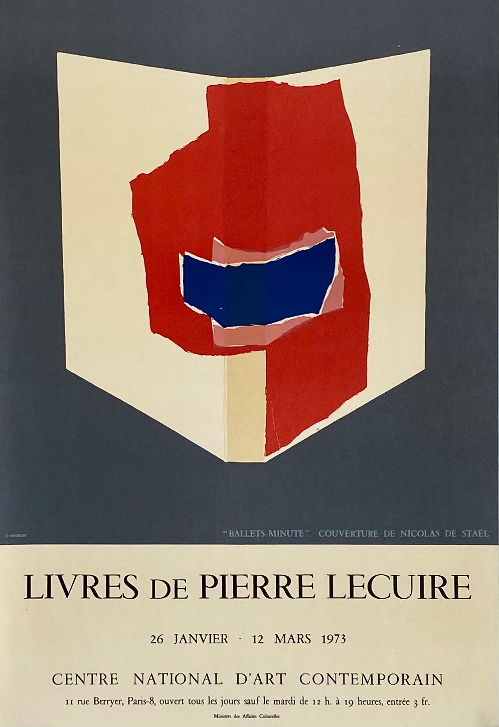 Affiche centre National d'art contemporain    par Nicolas de Staël, 1973