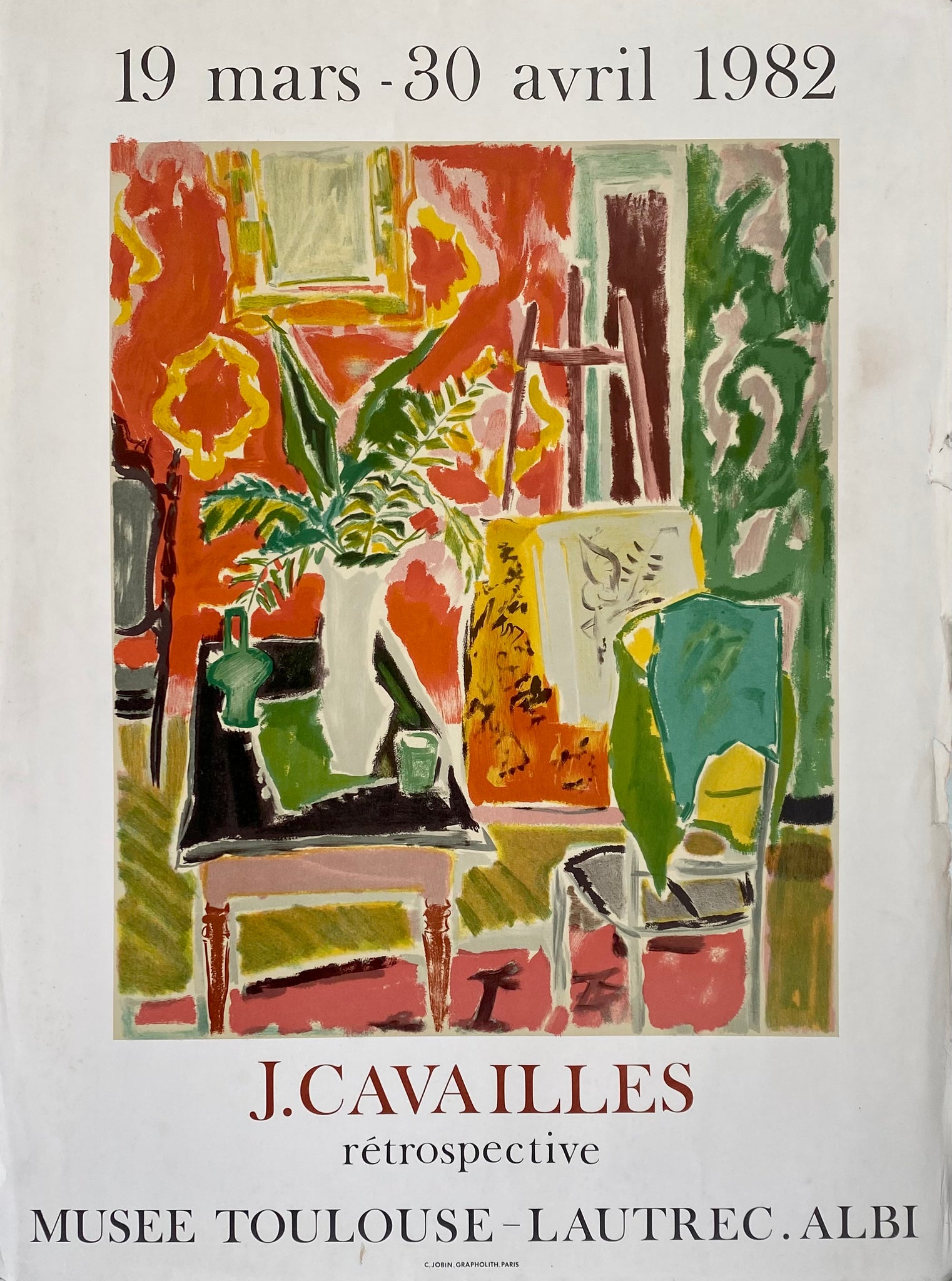 Affiche Musée Toulouse - Lautrec    par J. Cavailles, 1982