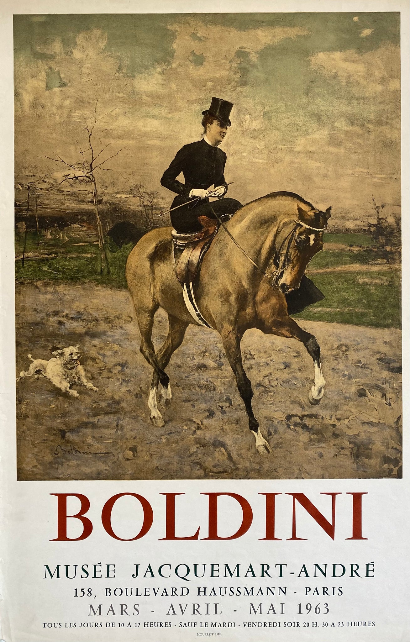 Affiche Originale Musée Jacquemart-André - Boldini 1963