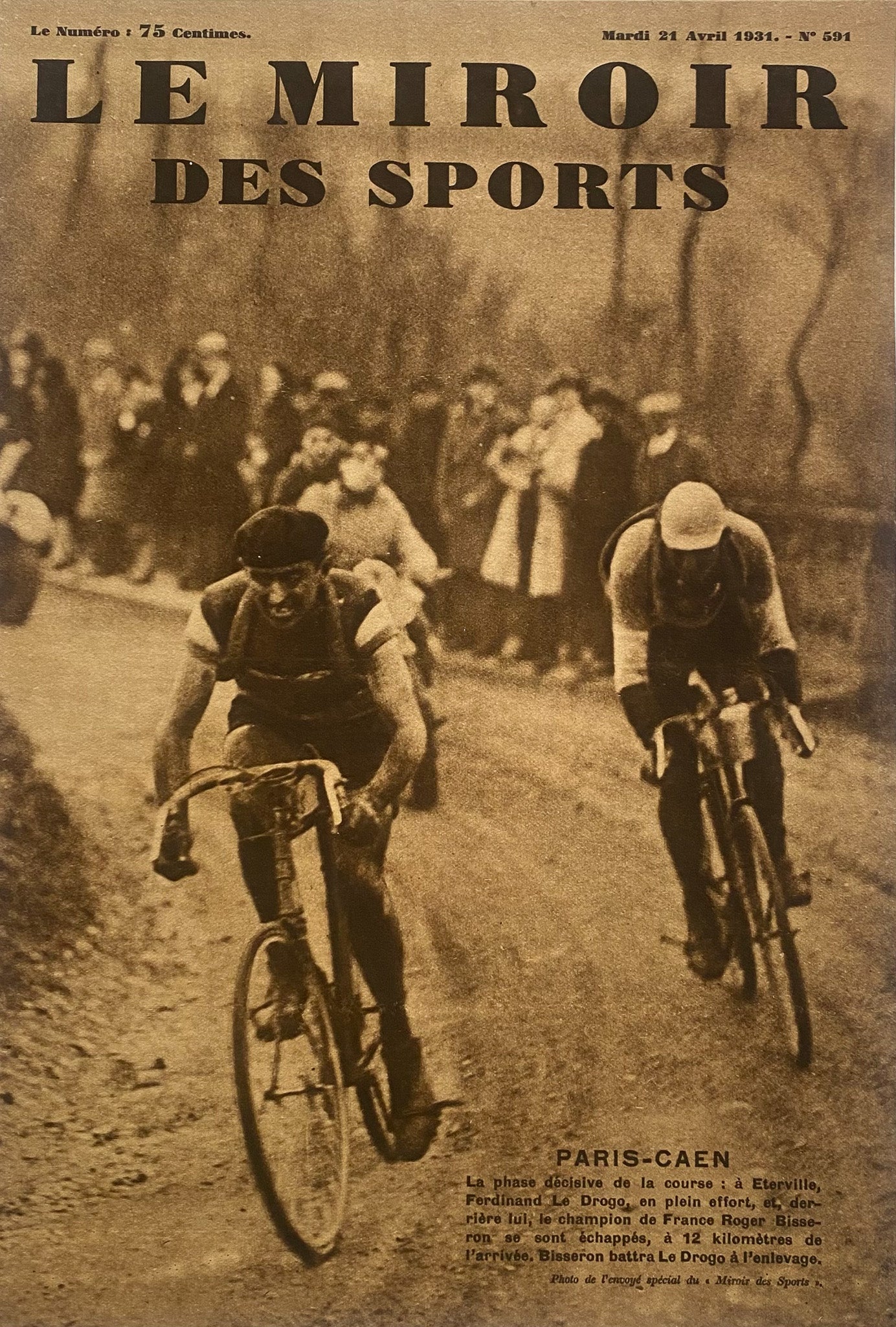 Le Miroir des Sports - Cyclisme Paris-Caen  - Avril 1931 n°591