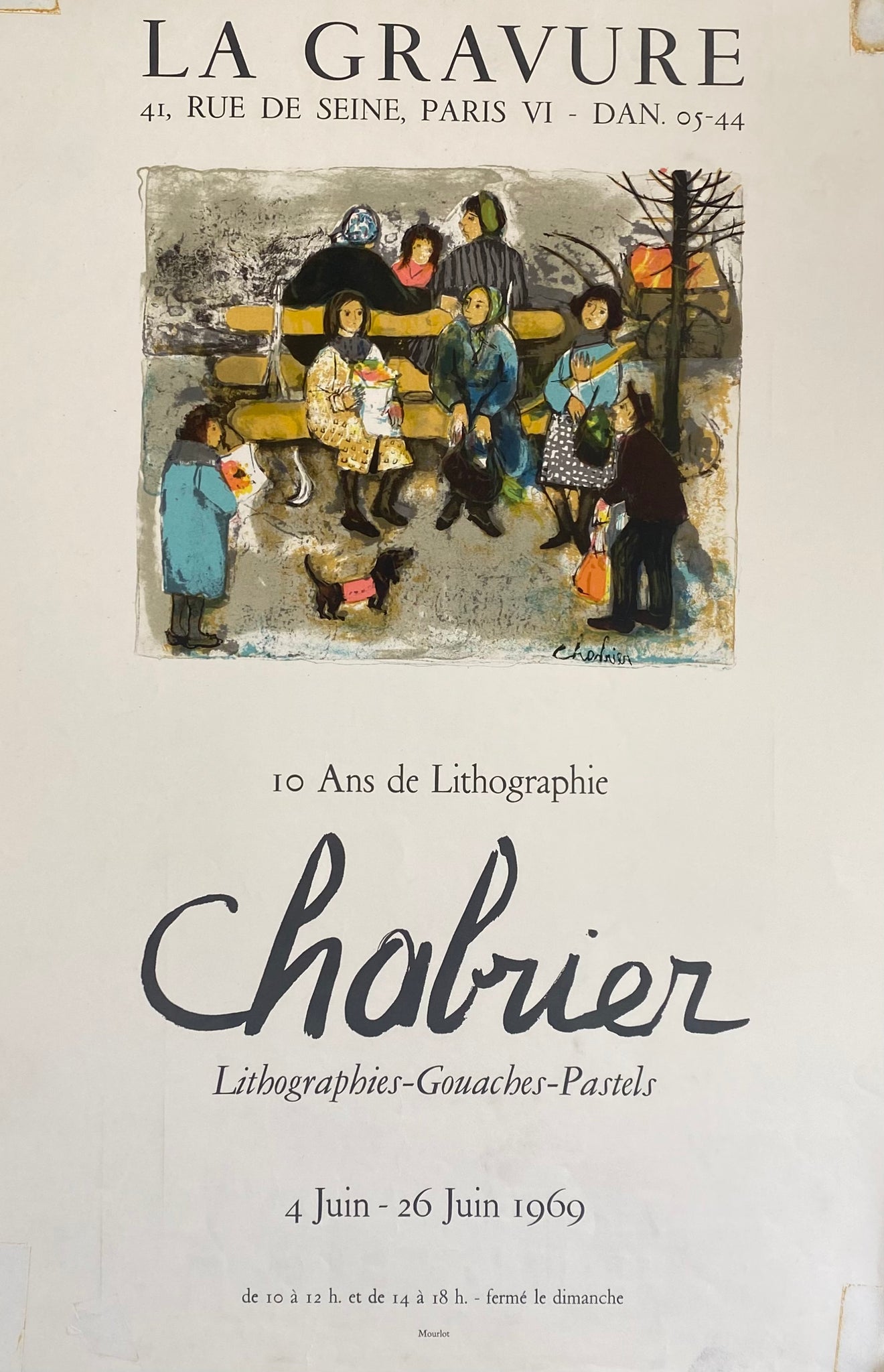Affiche Collection Galerie La Gravure - Chabrier 1969