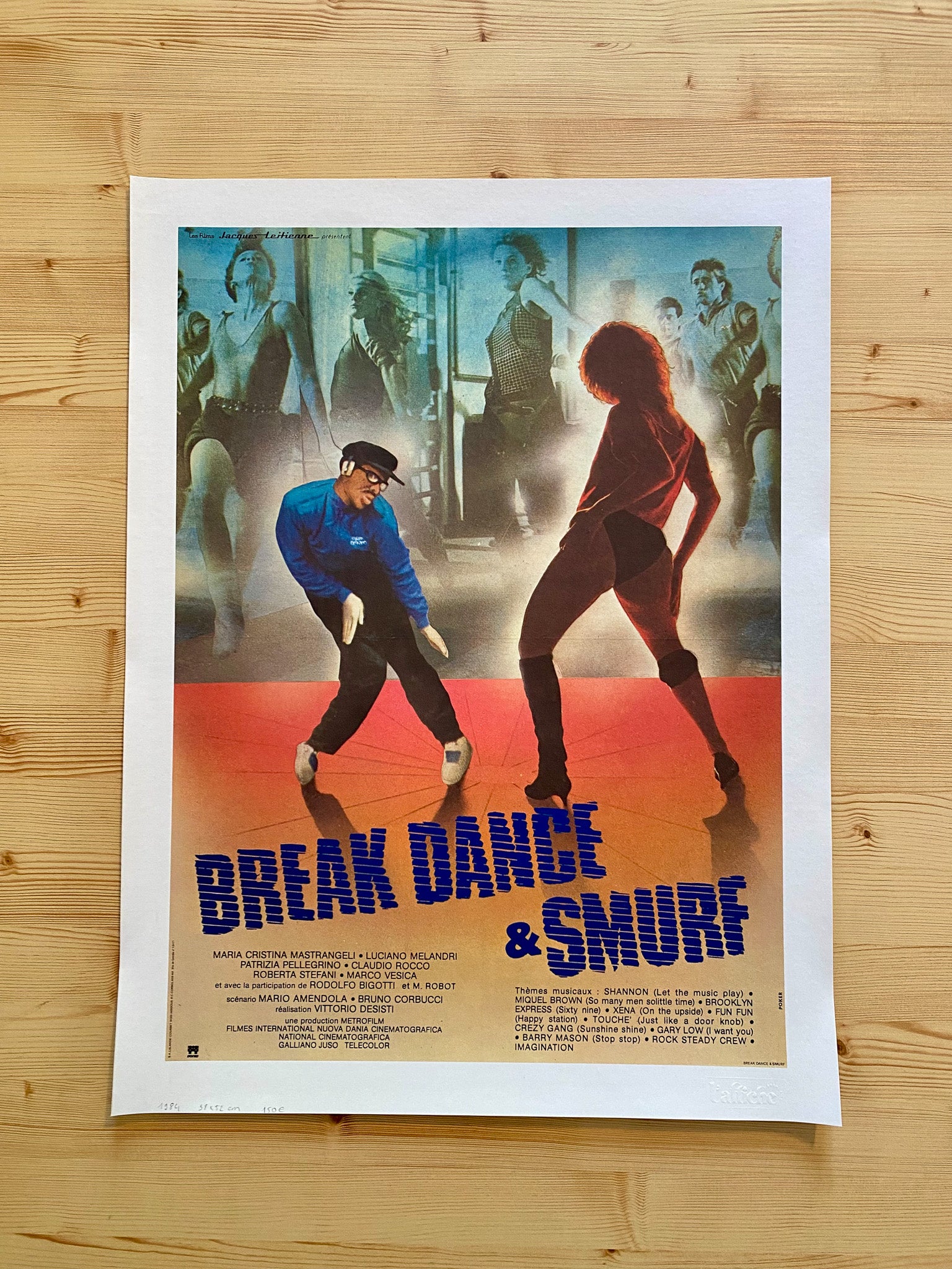 Affiche Cinéma Break Dance &amp; Smurf Réalisé par Vittorio de Sisti, 1984
