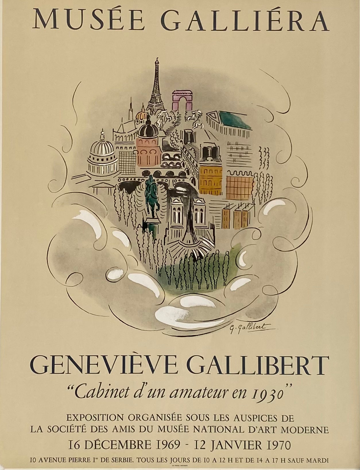 Affiche Collection Musée Galliéra - Geneviève Gallibert 1970