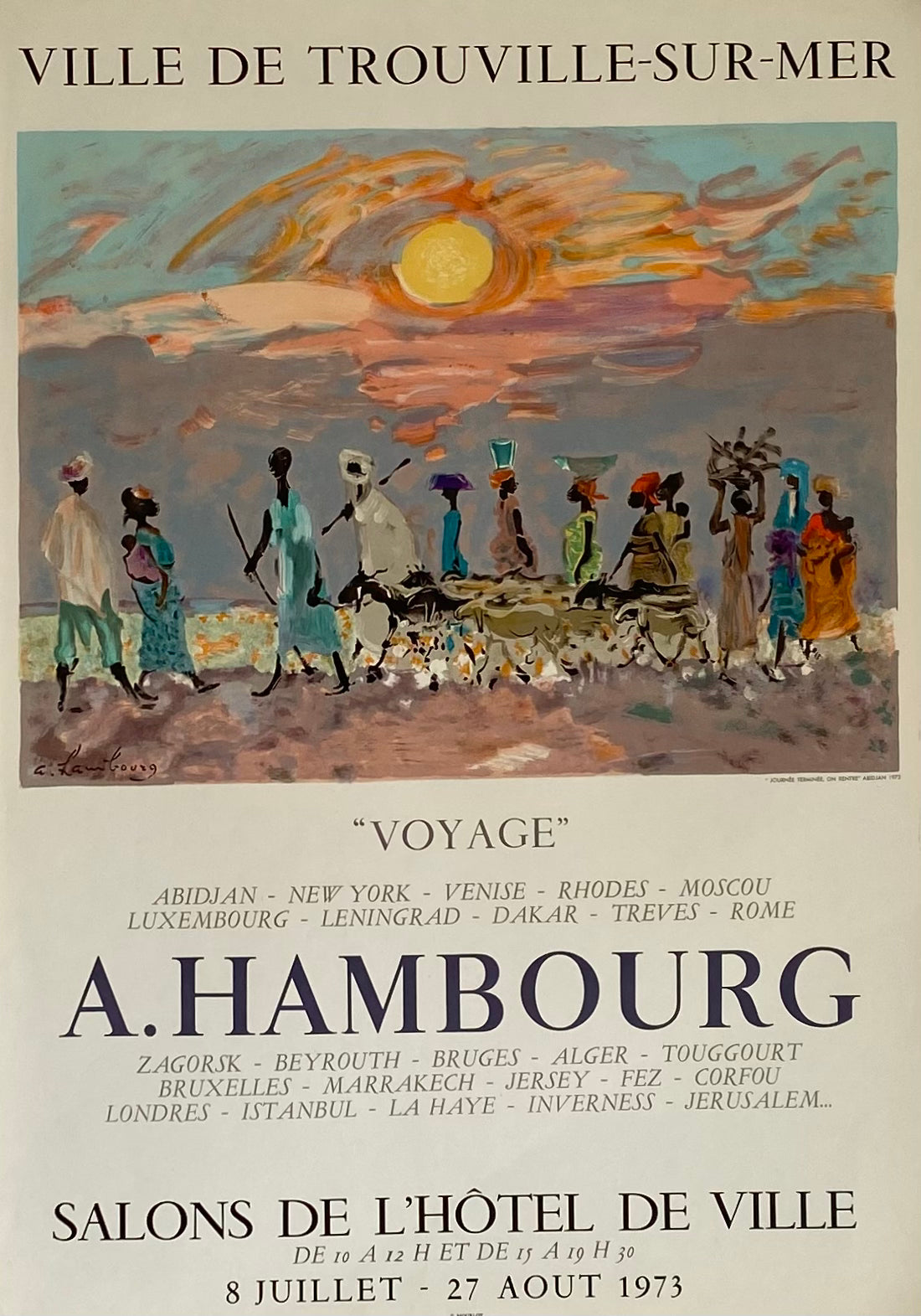Affiche Original Musée du Bastion Saint André - Voyage - Hambourg 1974