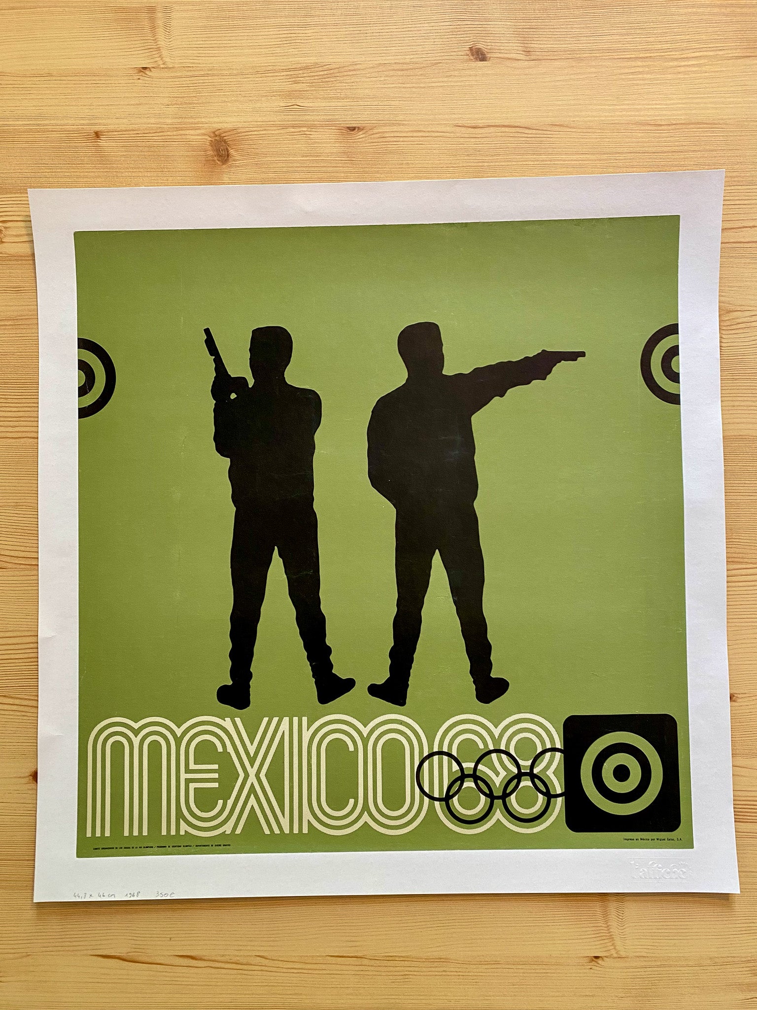 Affiche Ancienne Jeux Olympiques Mexico 1968 - Wyman Lance