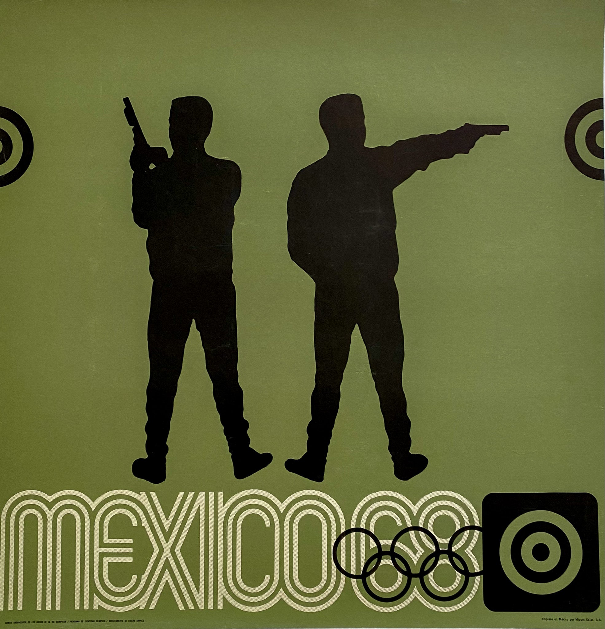 Affiche Ancienne Jeux Olympiques Mexico 1968 - Wyman Lance