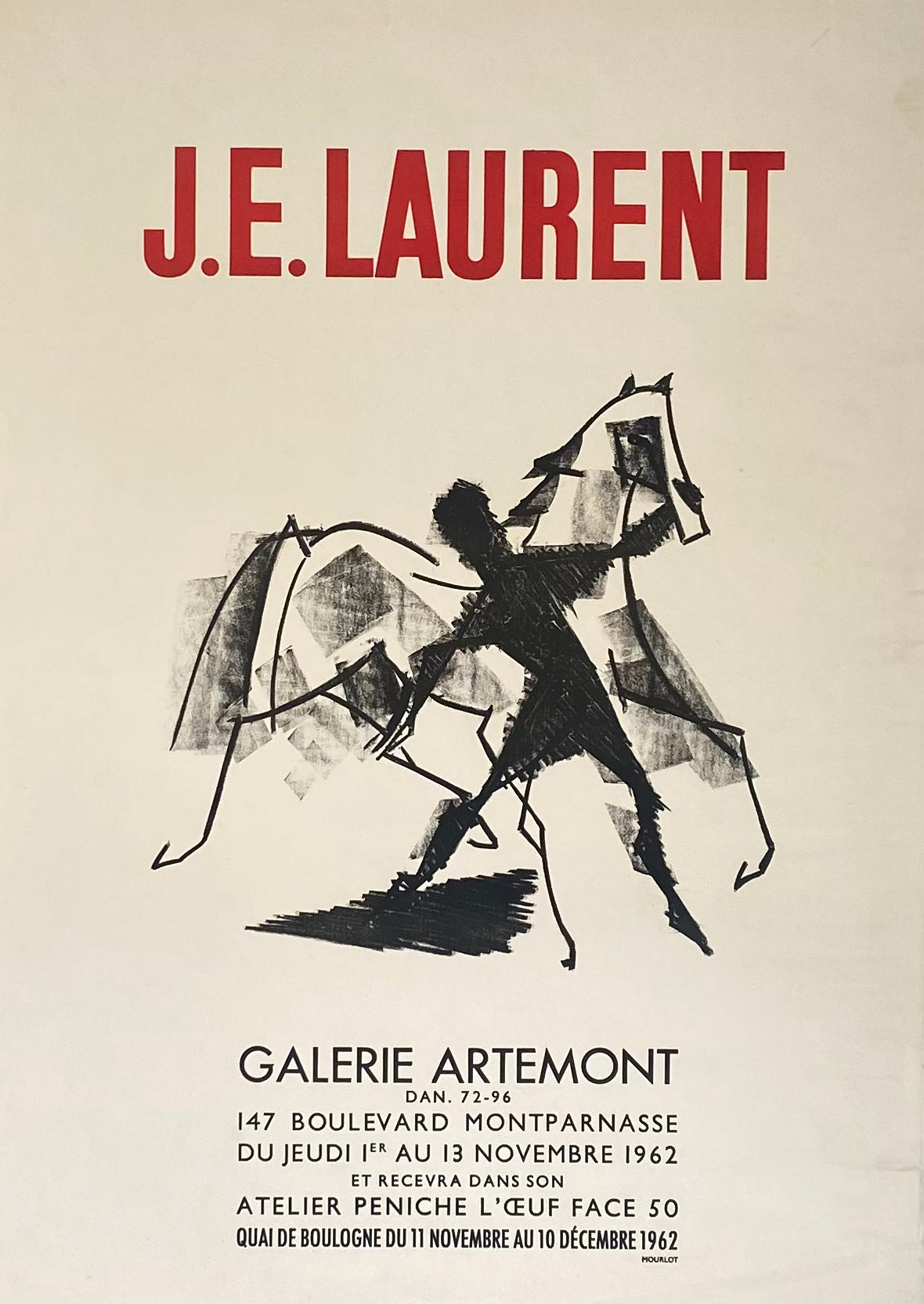 Affiche Original Galerie Artemont - Laurent 1962