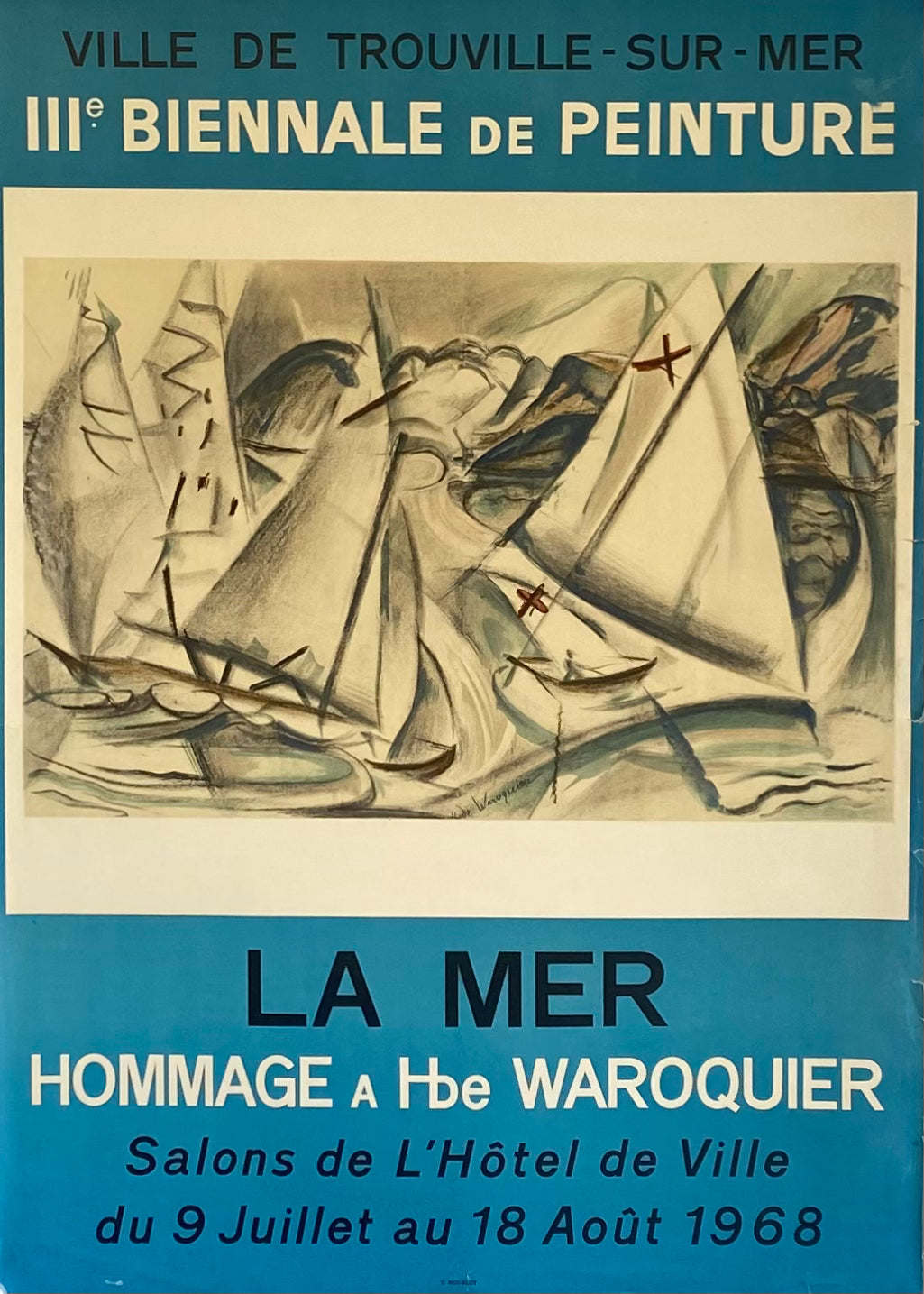Affiche Original Salons de l'hôtel de Ville - Waroquier 1968
