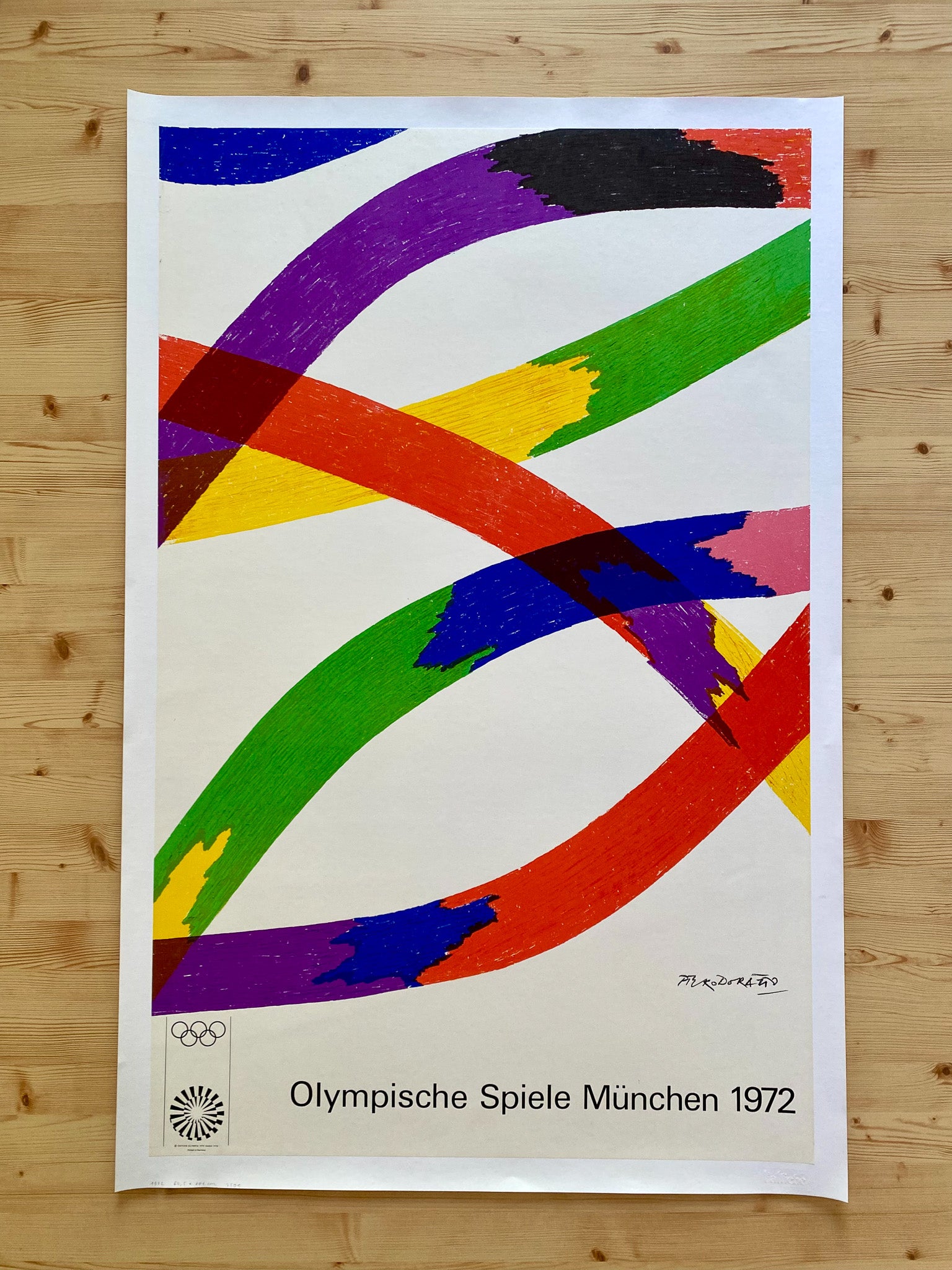 Affiche Ancienne Jeux olympiques Munich 1972 - Pedro Dorazio
