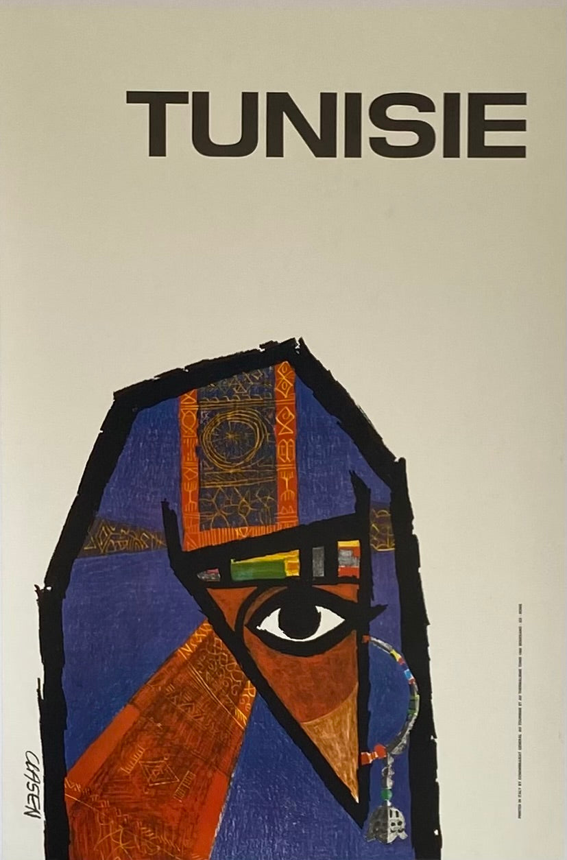 Affiche Originale Lithographique Tunisie    par Clasen, 1966