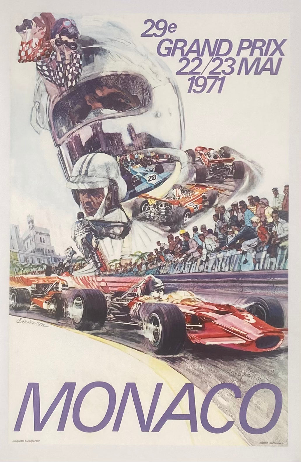 Affiche 29eme Grand Prix de Monaco 1971