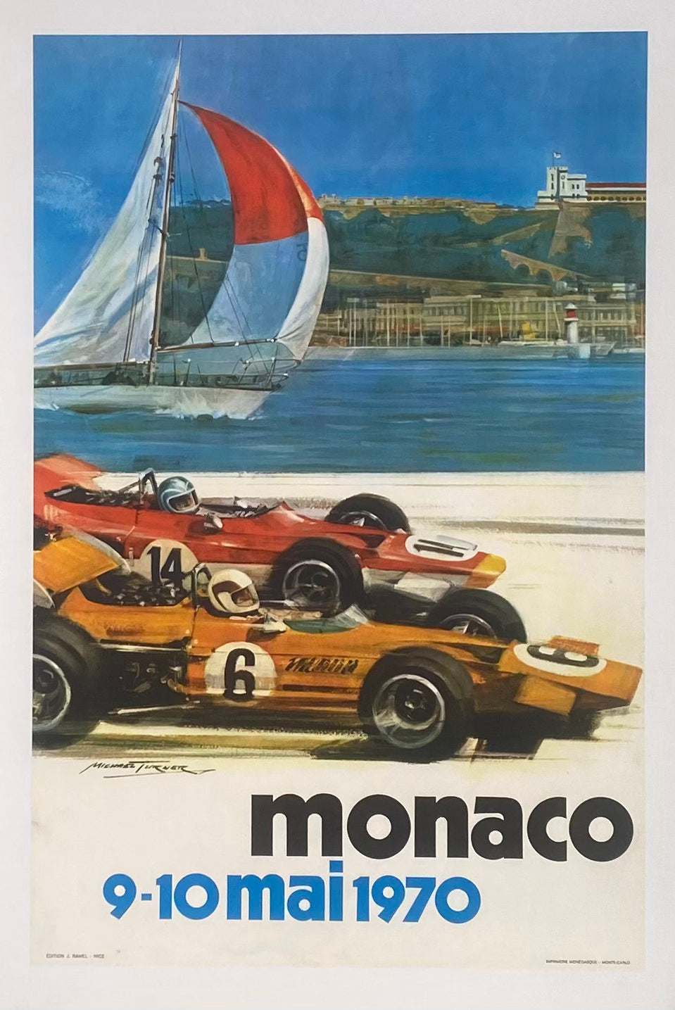 Affiche Collection Grand Prix de Monaco - Michael Turner 1970