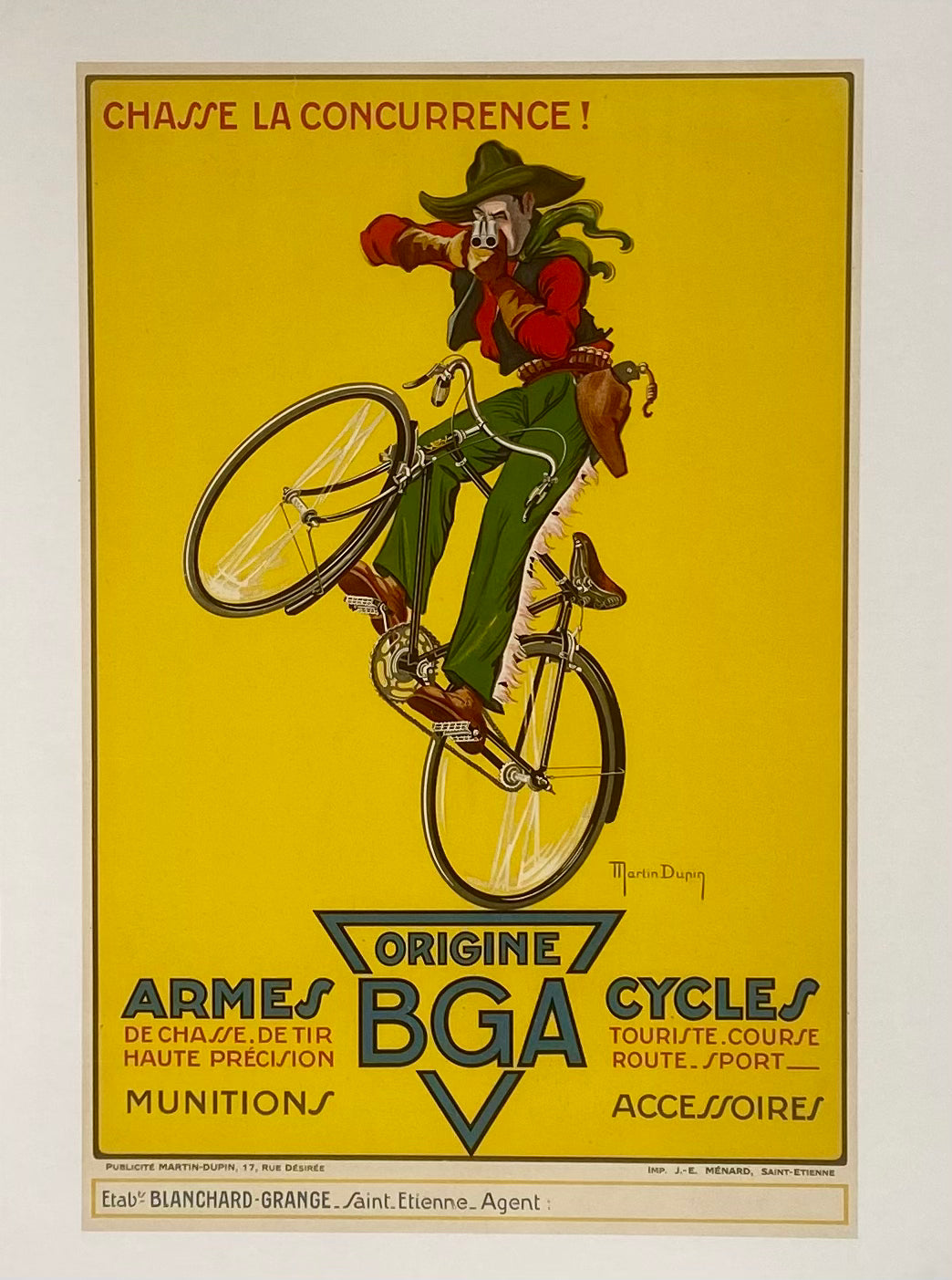 Affiche BGA Armes Cycles par Martin Dunin