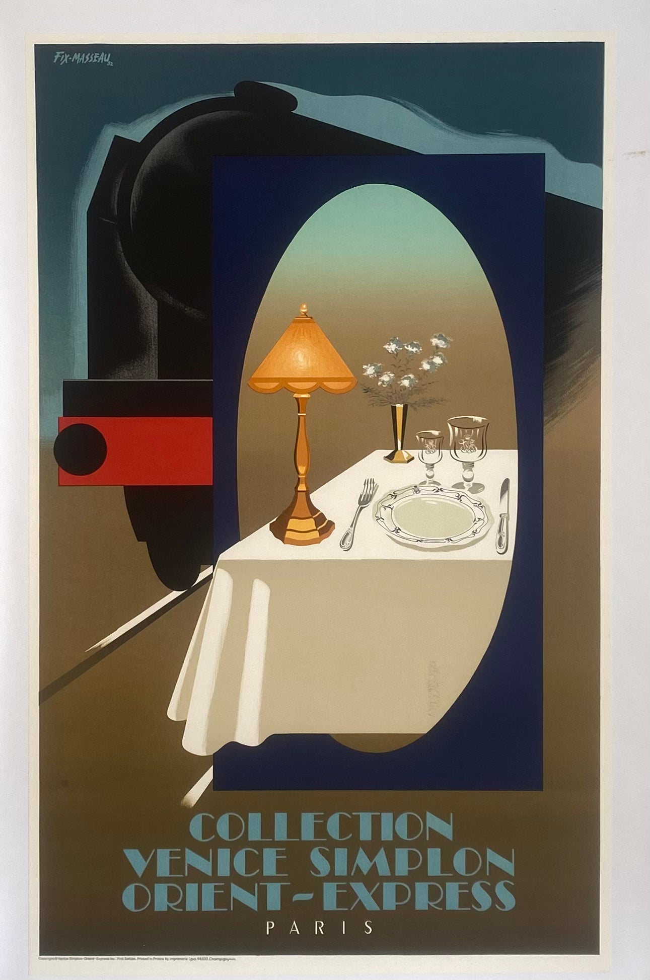 Affiche Venice Simplon Orient-Express par Pierre Fix Masseau, 1982