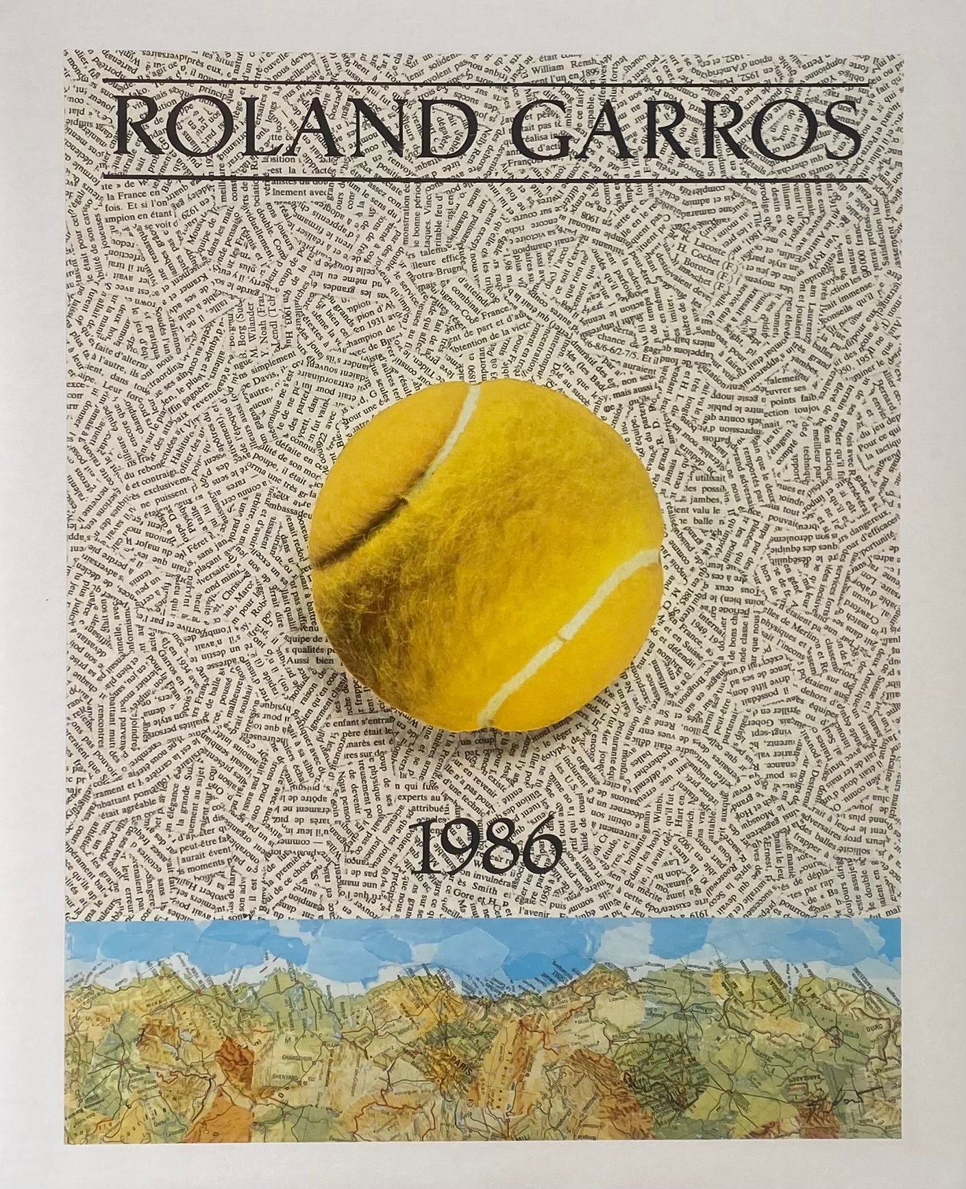 Affiche Roland Garros 1986 Par Jiri Kolar