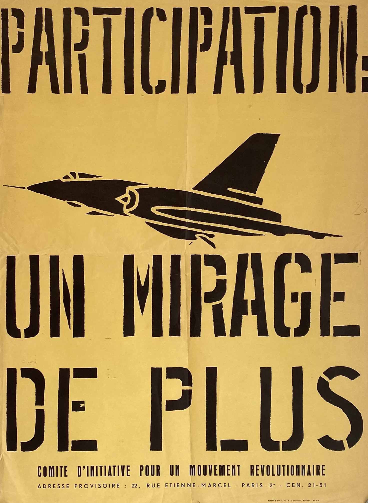 Affiche Mai 68 Participation : un mirage de plus Comité d'initiative pour un mouvement révolutionnaire