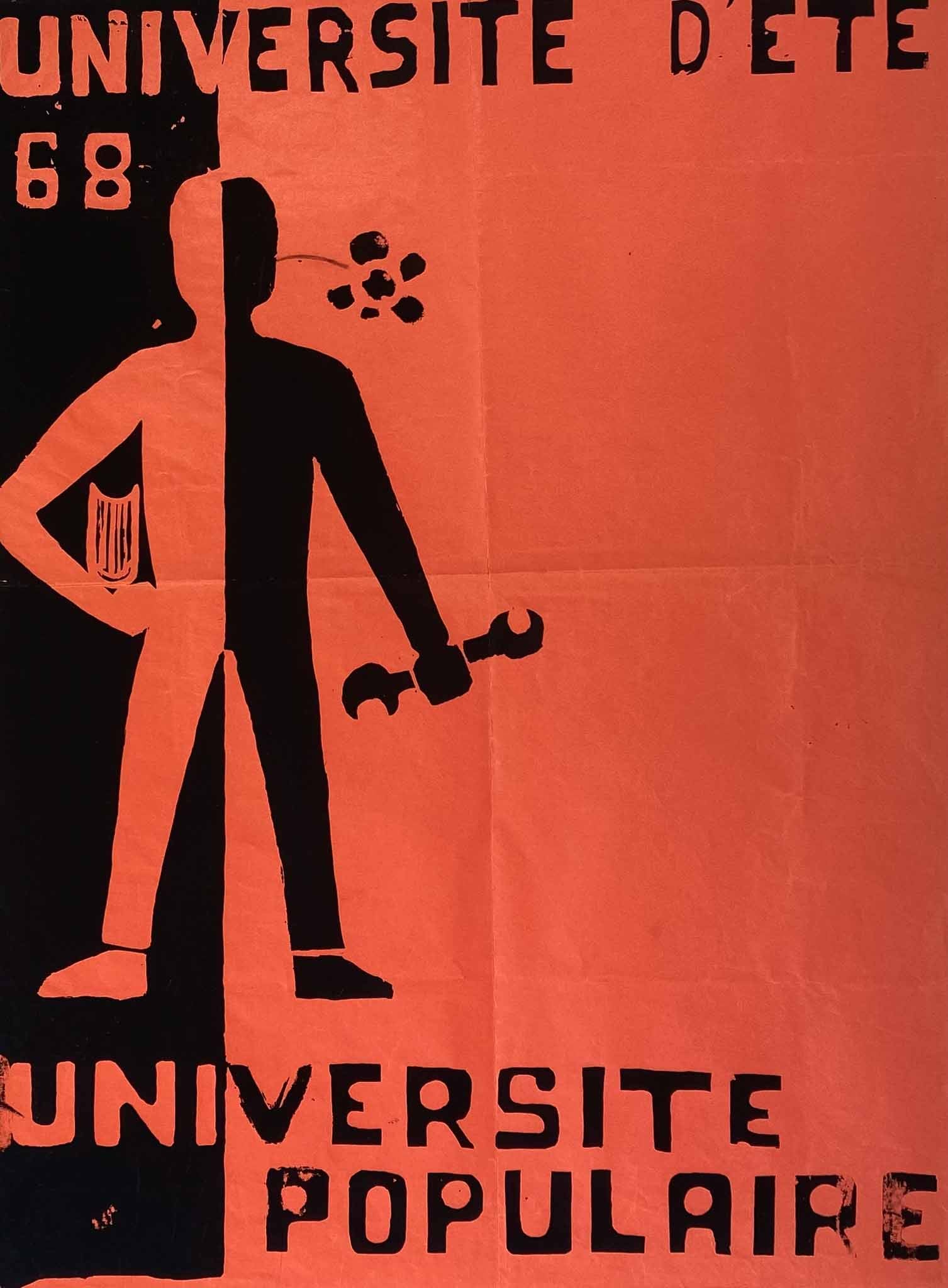 Affiche Collection Mai 68 Université d'Été Université Populaire