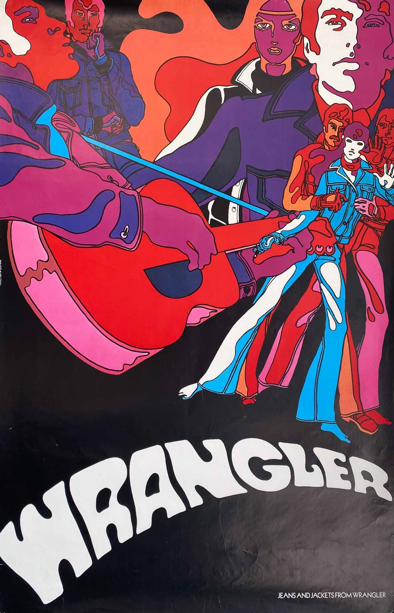 Affiche Wrangler Jeans & Jacquets 1975