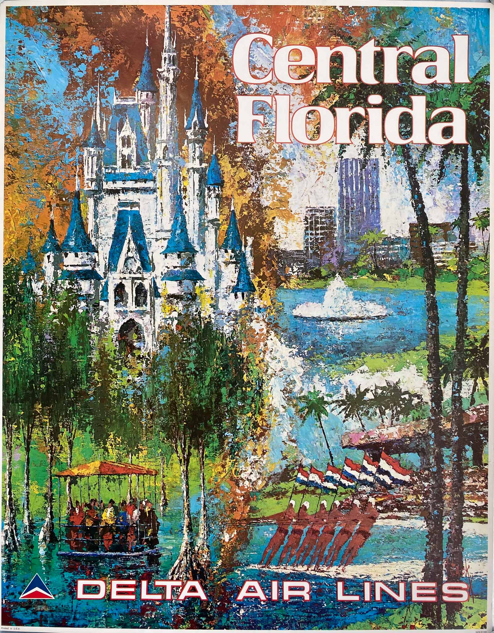 Affiche Originale Central Florida Delta Air Lines