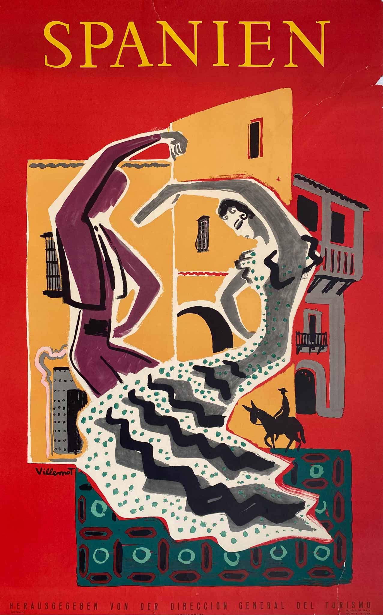Affiche Originale Espagne (Version Allemande) - Bernard Villemot 1953
