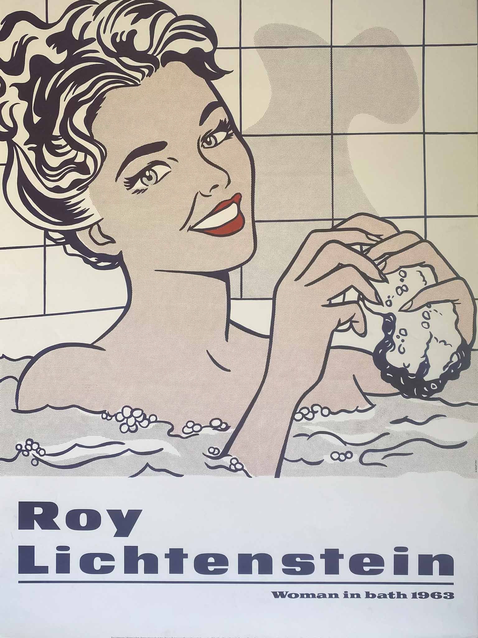 Affiche Woman in the Bath 1963 findaciun Coloccion Thyssen-Bornemisza par Lichtenstein Roy, 1994