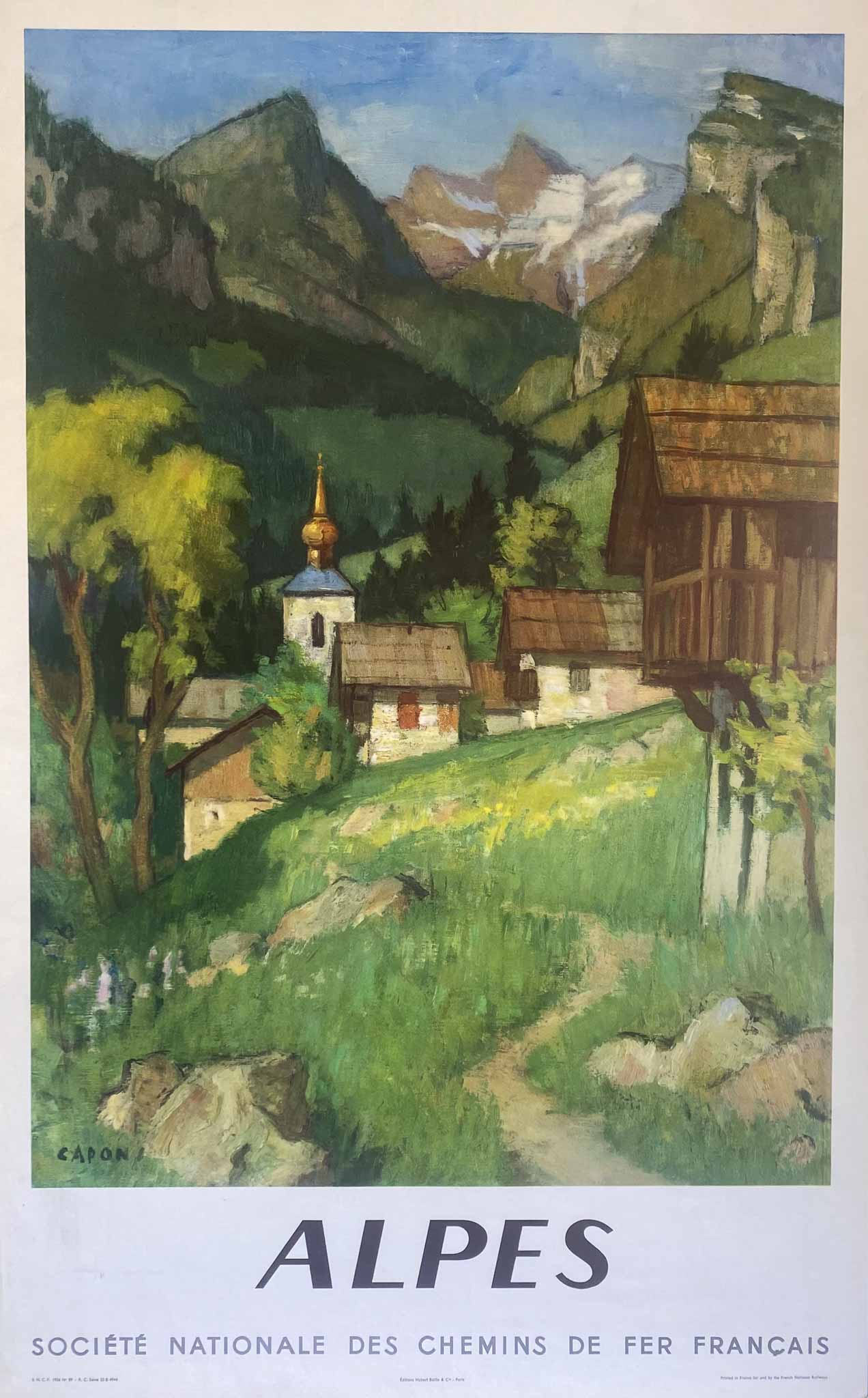 Affiche Collection Alpes SNCF  - Capon 1956