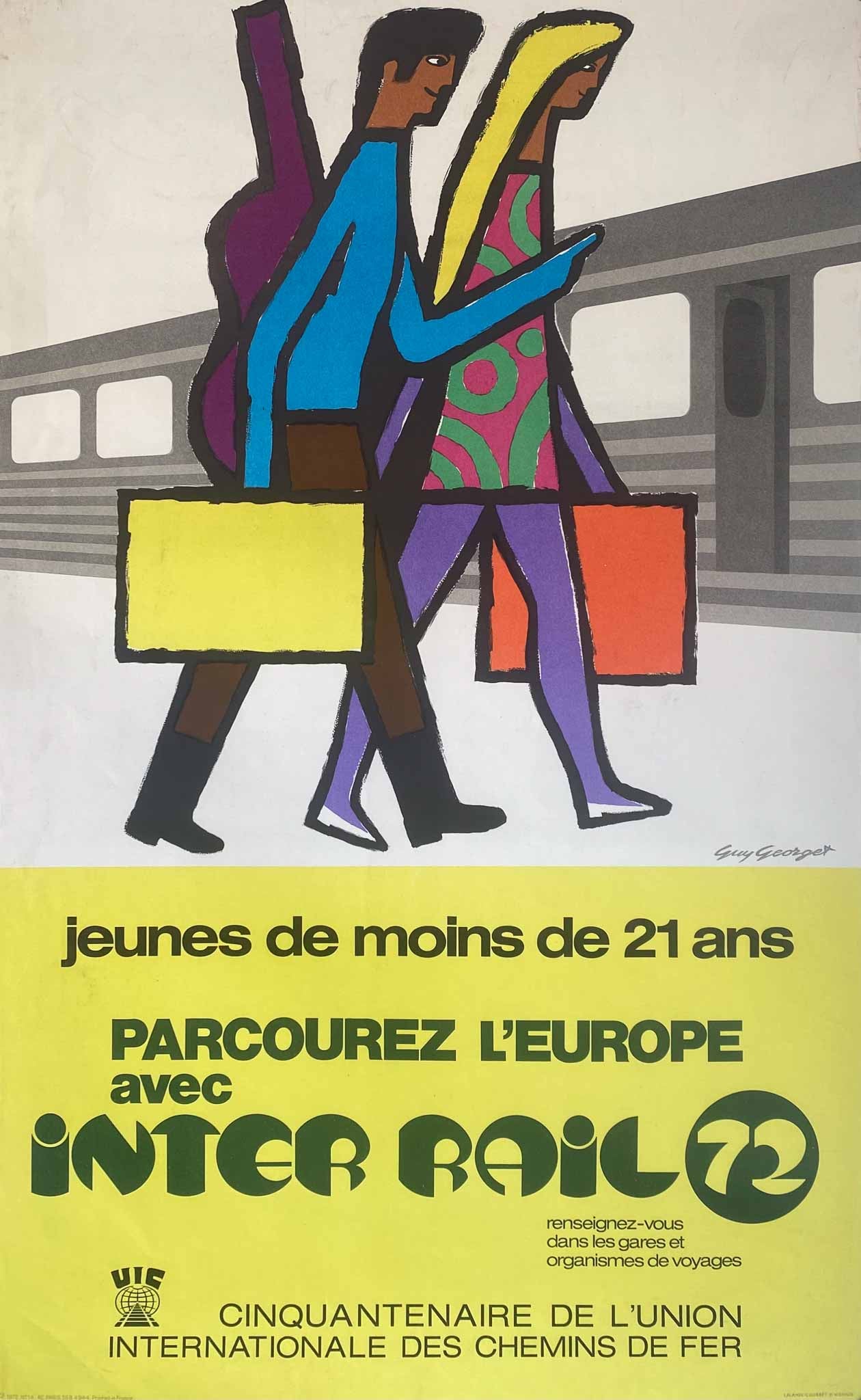 Affiche Inter Rail par Georget Guy, 1972