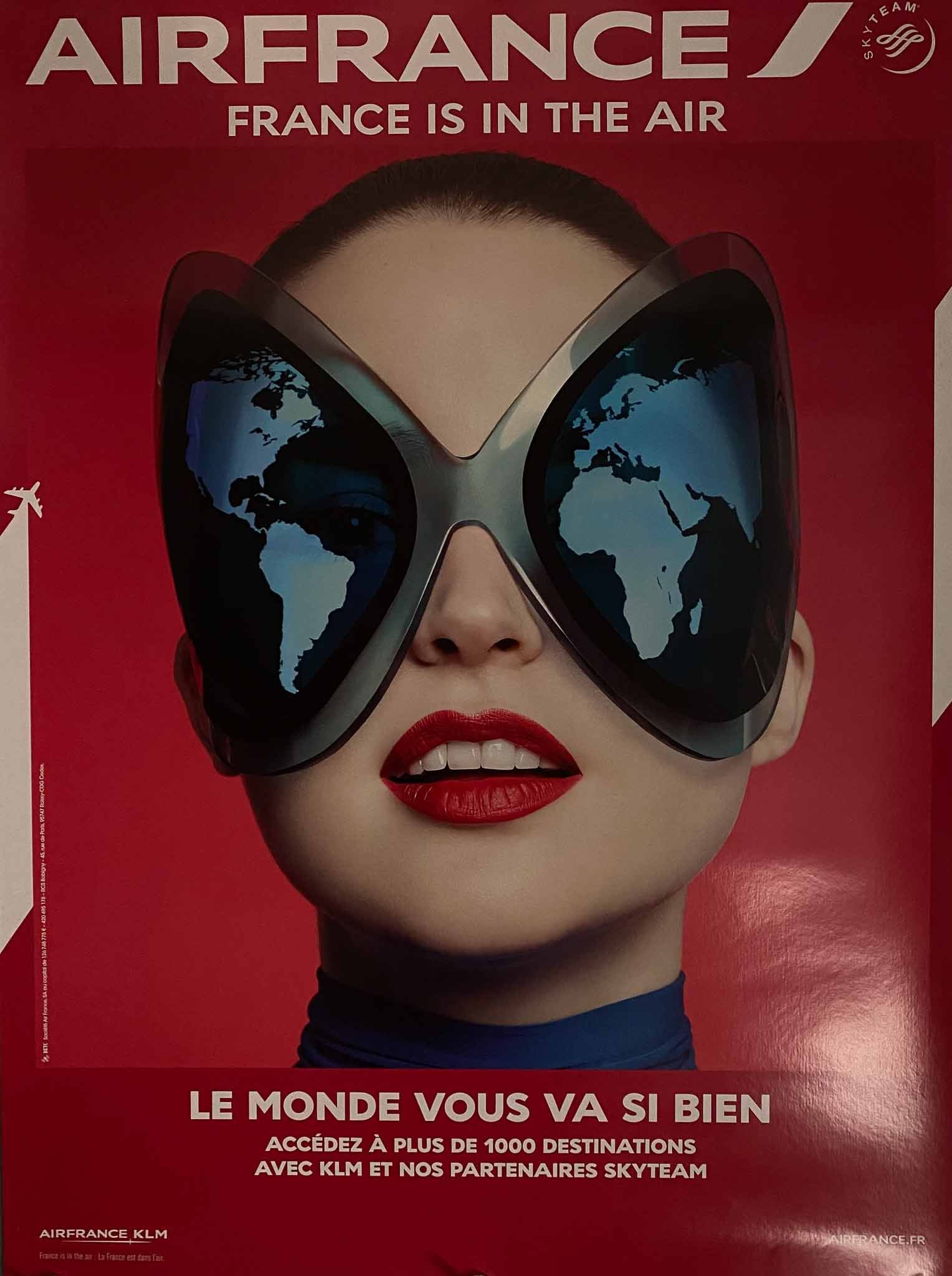 Affiche Air France KLM "France is in the Air" le Monde vous va si Bien - Sophia Sanchez & Mauro Mongiello, 2014
