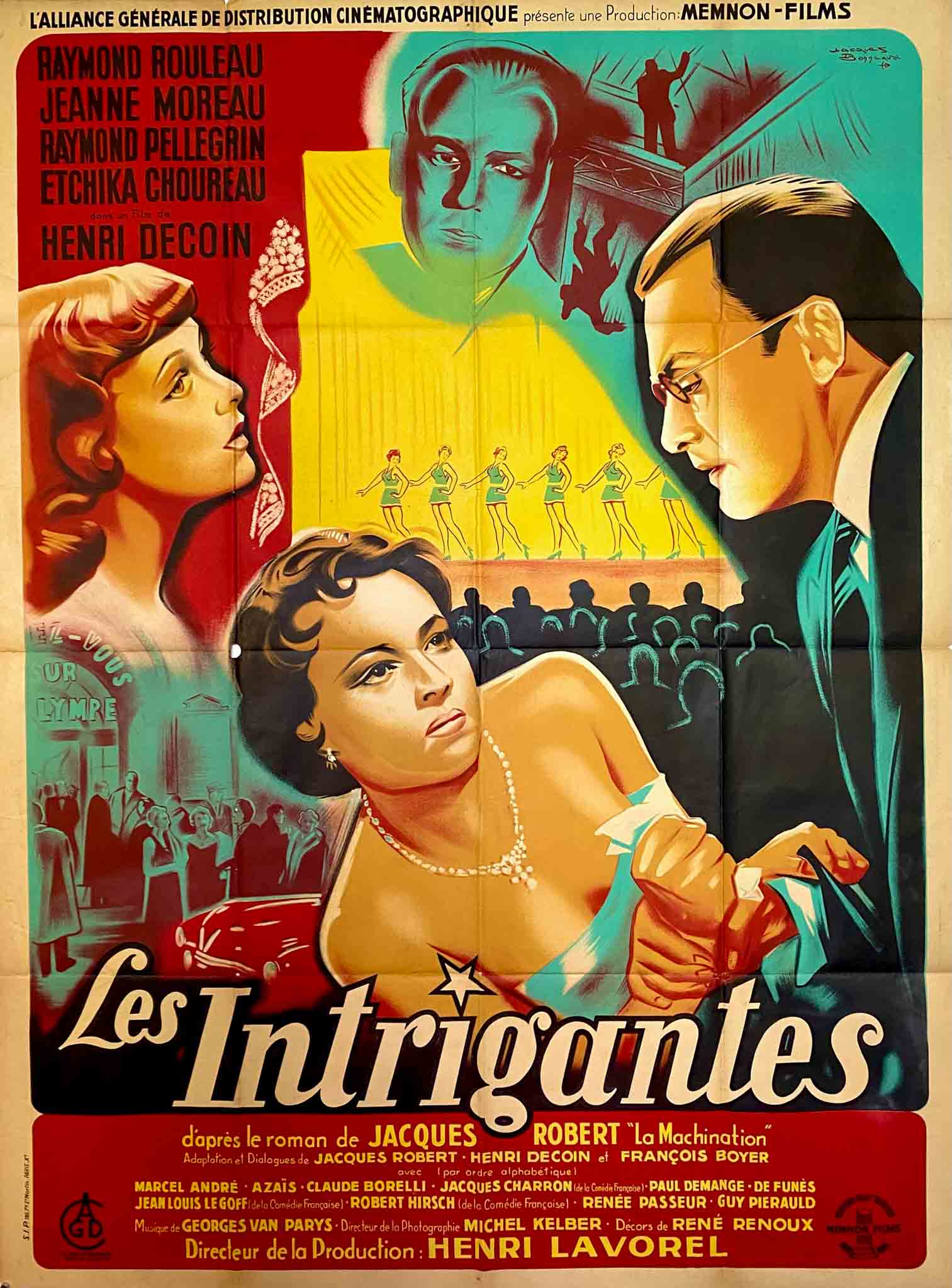 Affiche dramatique illustrant des relations complexes et des regards intenses entre les personnages.