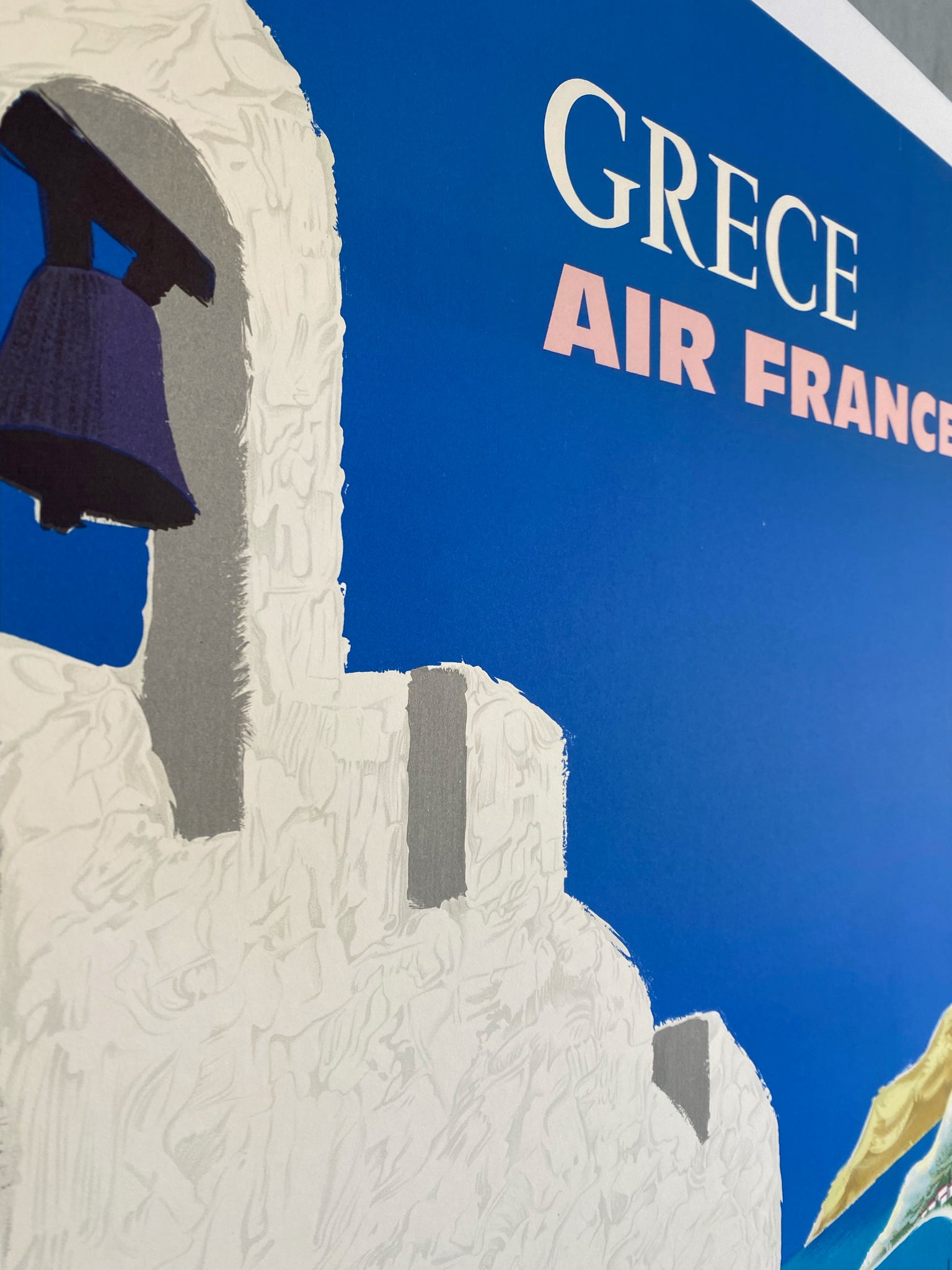 Affiche Original Air France - Grèce Guy Georget 1959