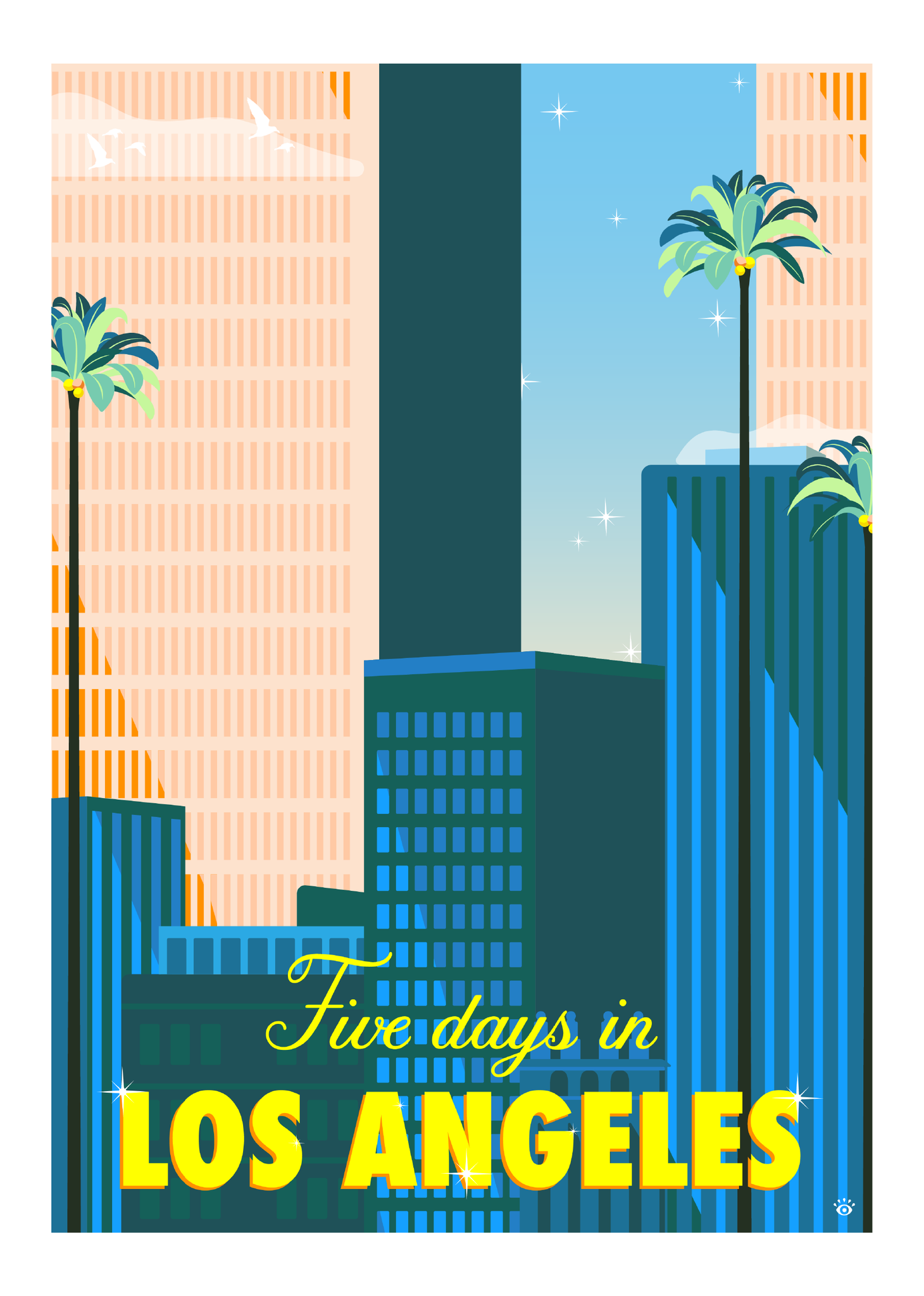 Affiche Originale Five Days in Los Angeles - Marion Ben-Lisa 2023