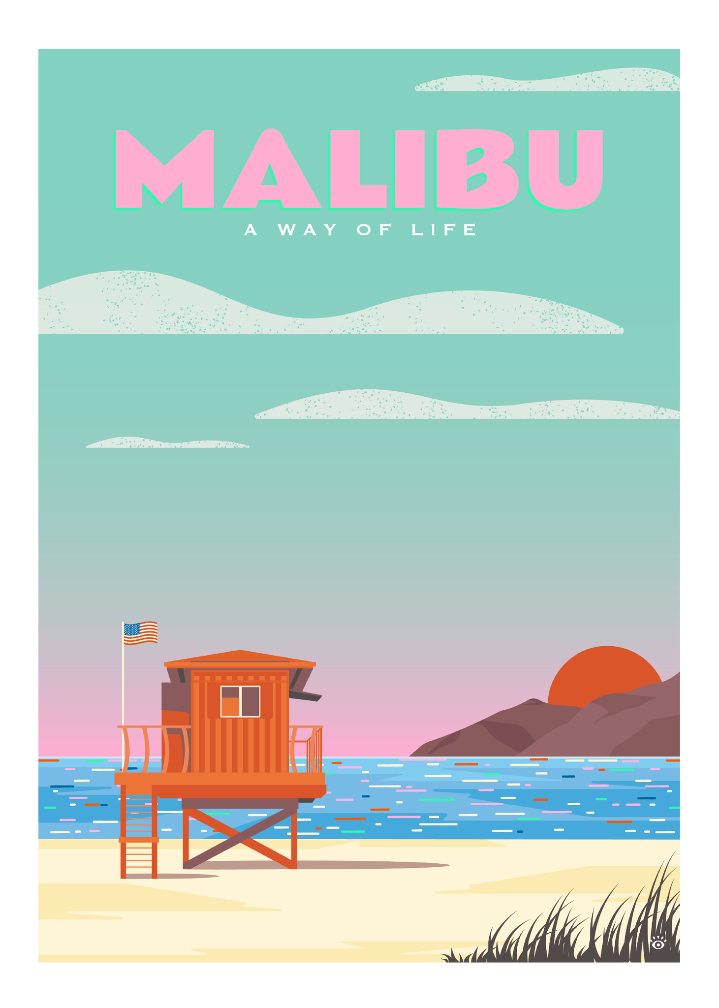 Affiche Fine Art Malibu, a way of life. Marion Ben Lisa, 2023