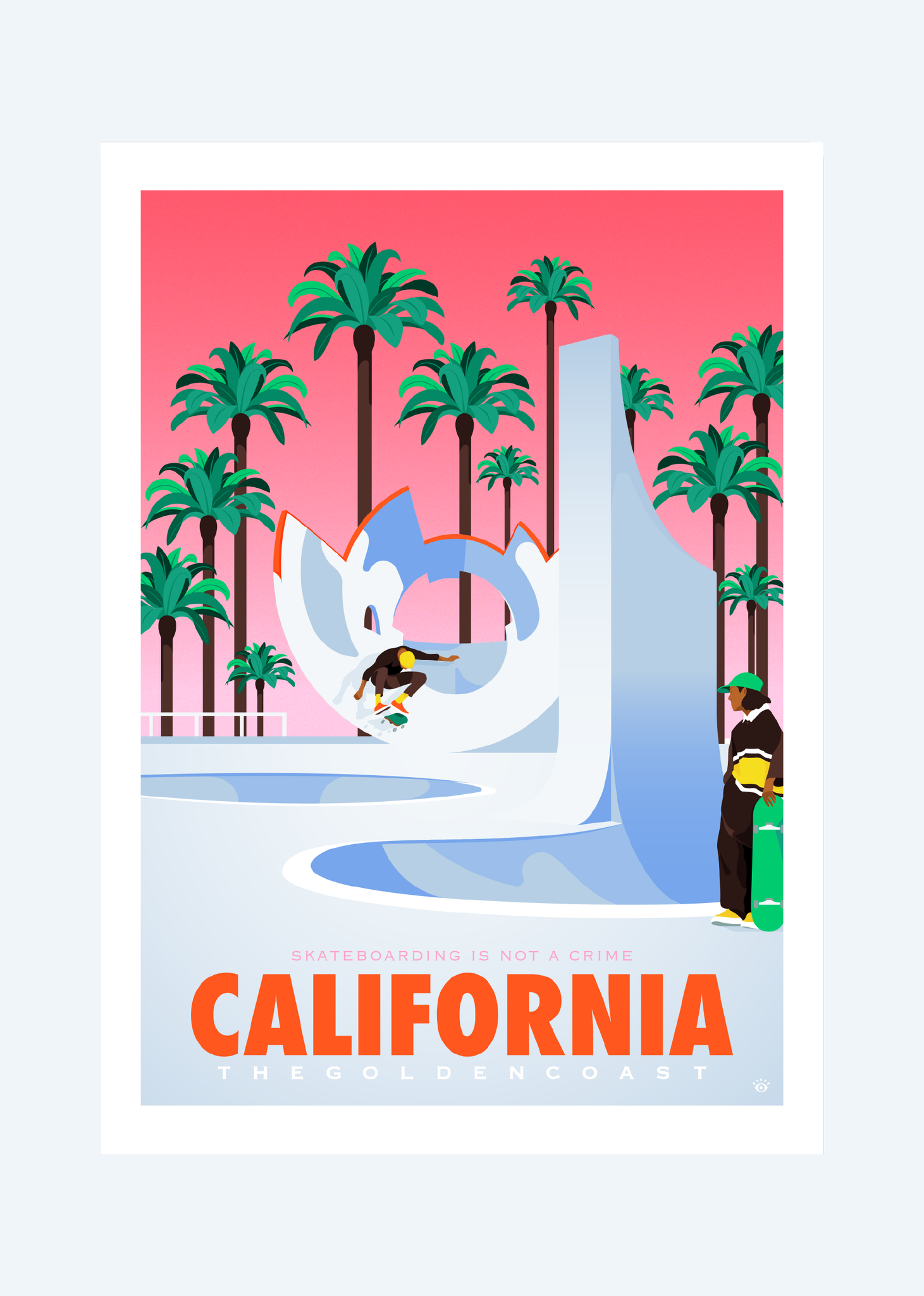 Affiche California, the Golden coast. Marion Ben-Lisa 2023