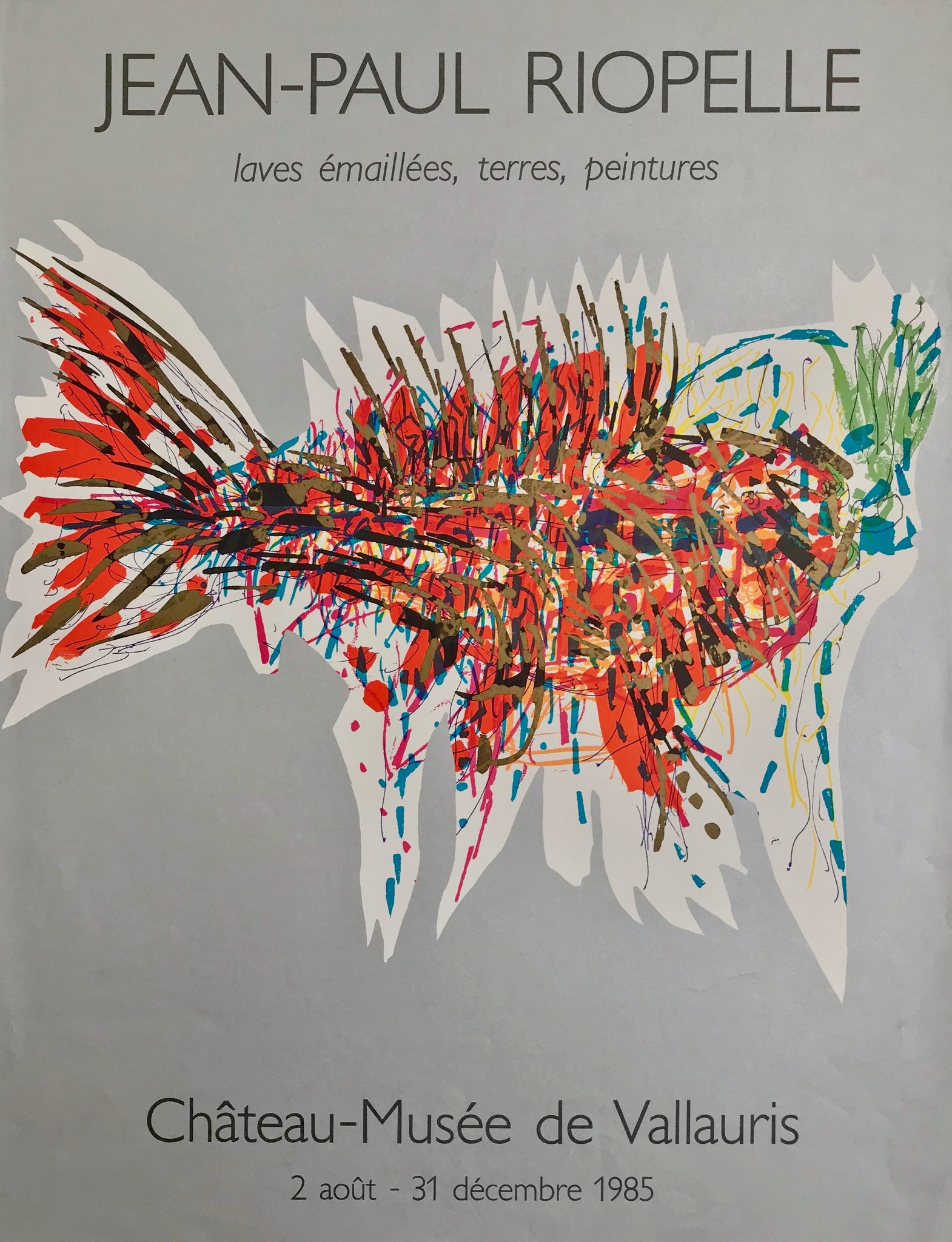 Affiche château-musée de Vallauris Riopelle Jean-Paul, 1985