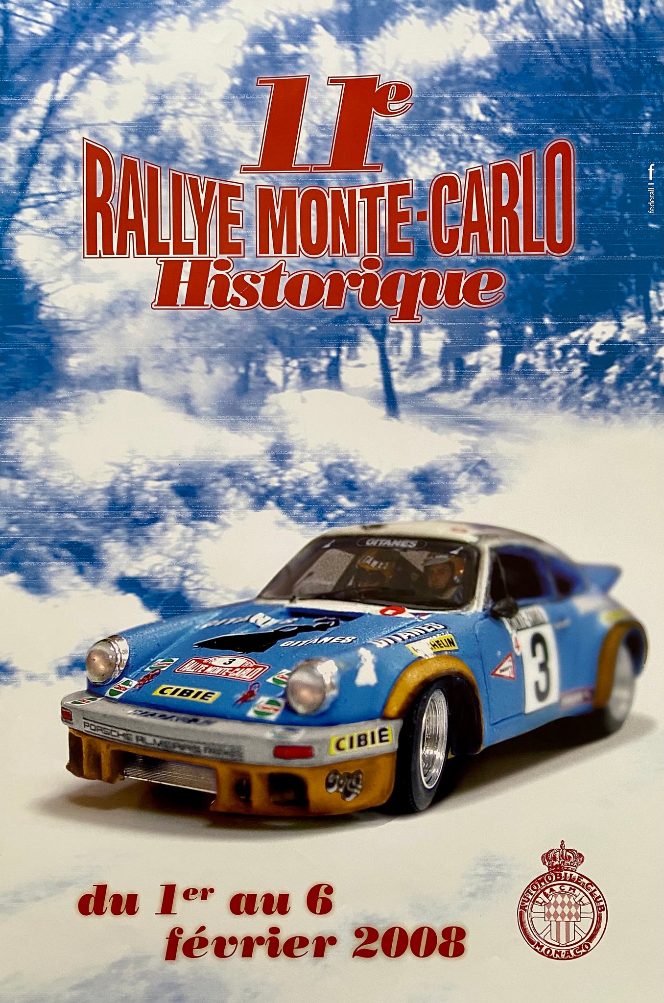 Affiche 11e Rallye Historique Monte Carlo 2008