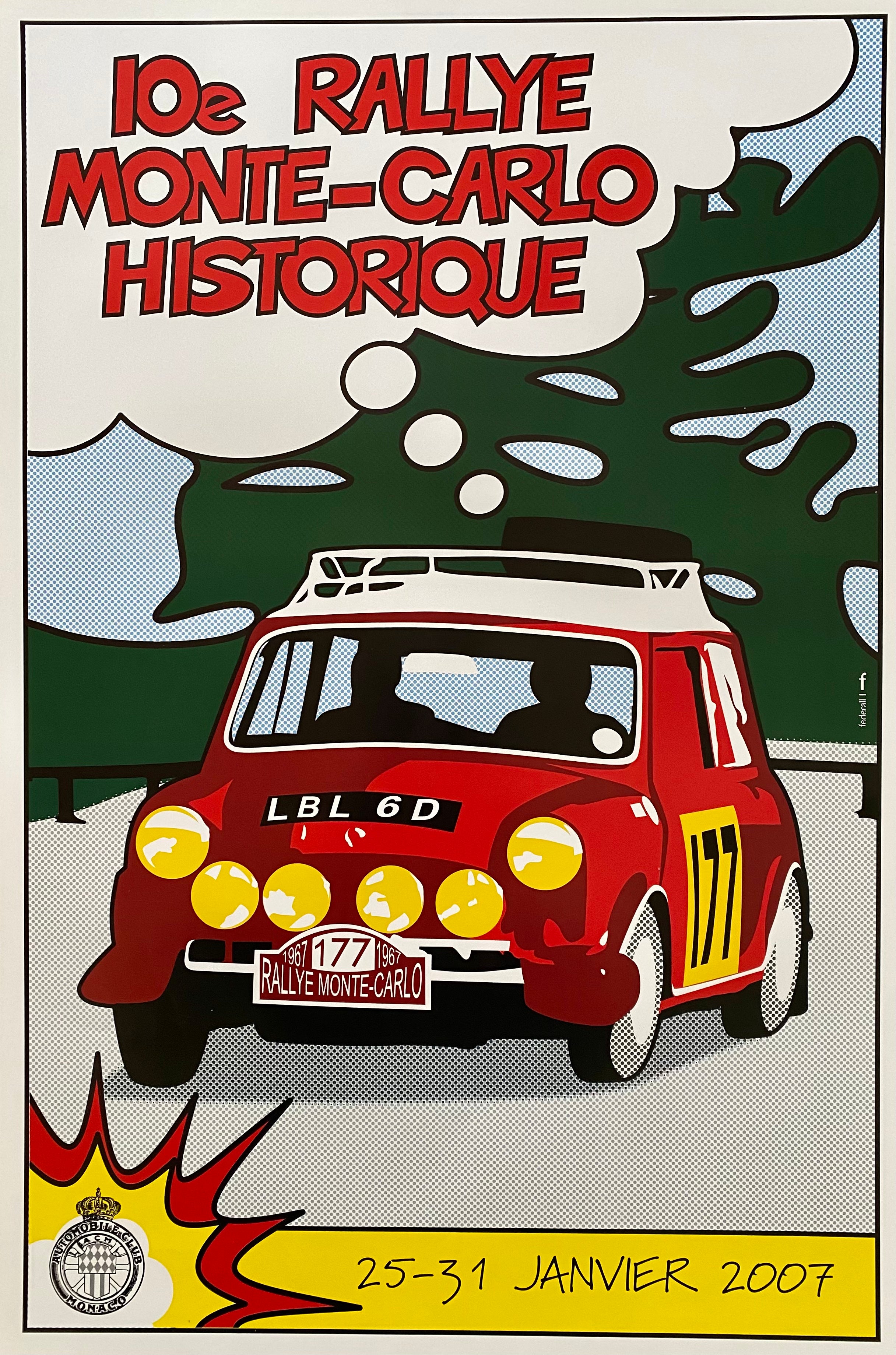 Plaque Métal 75ème Rallye Monte-Carlo 2007 - Neuf - Monaco