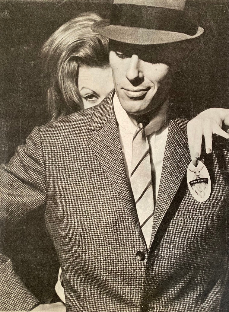 Affiche Publicitaire Gentleman 1966    Publicité ancienne, issu d'un magasine Français des années 60
