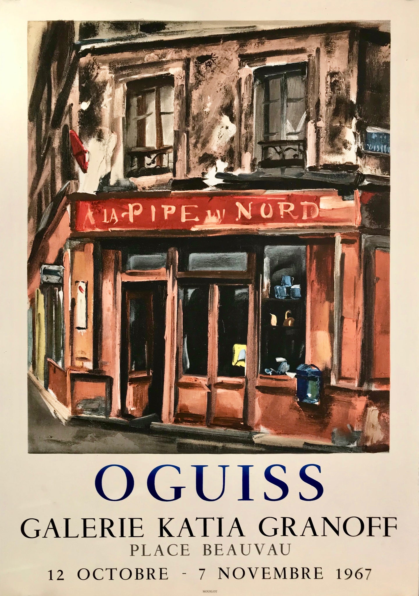 Affiche Galerie Katia Granoff, pour l'exposition de Tananori Oguiss