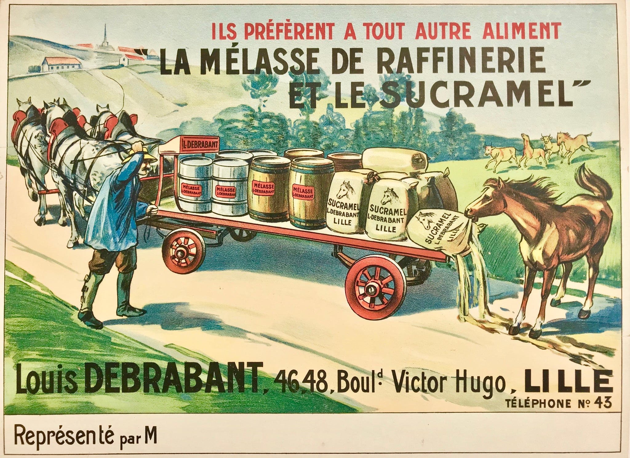 Affiche La mélasse de raffinerie et le sucramel - Louis Debrabant