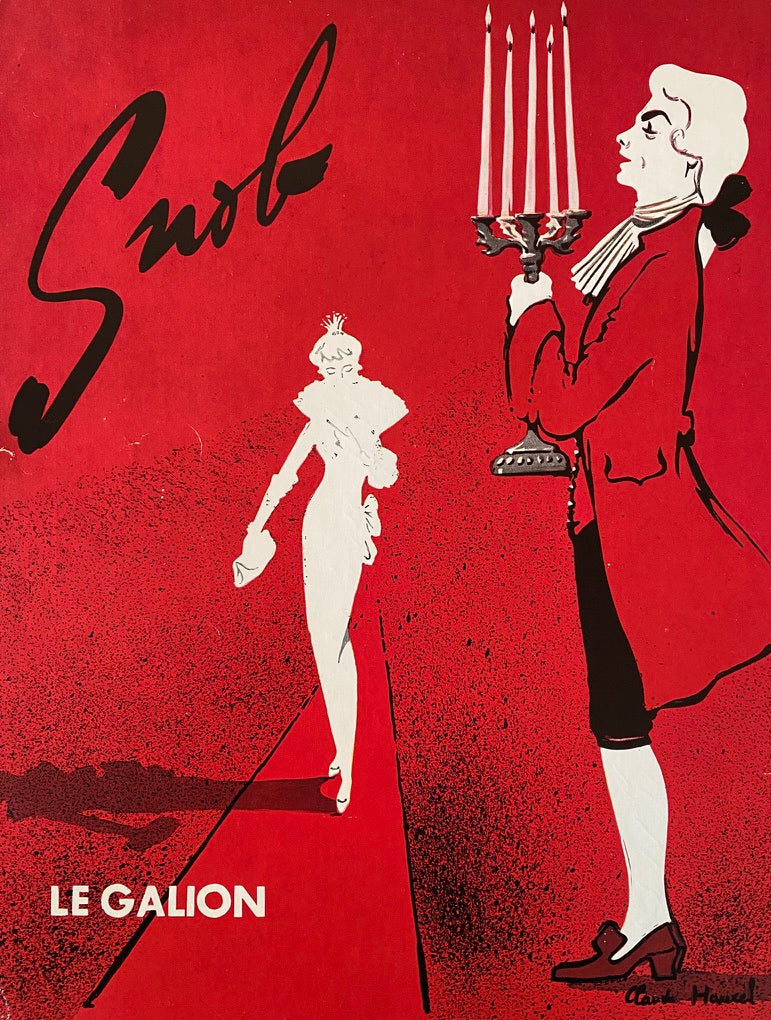 Affiche Vintage Publicitaire Parfum - Snob Le galion Par Claude Maurel 1958 