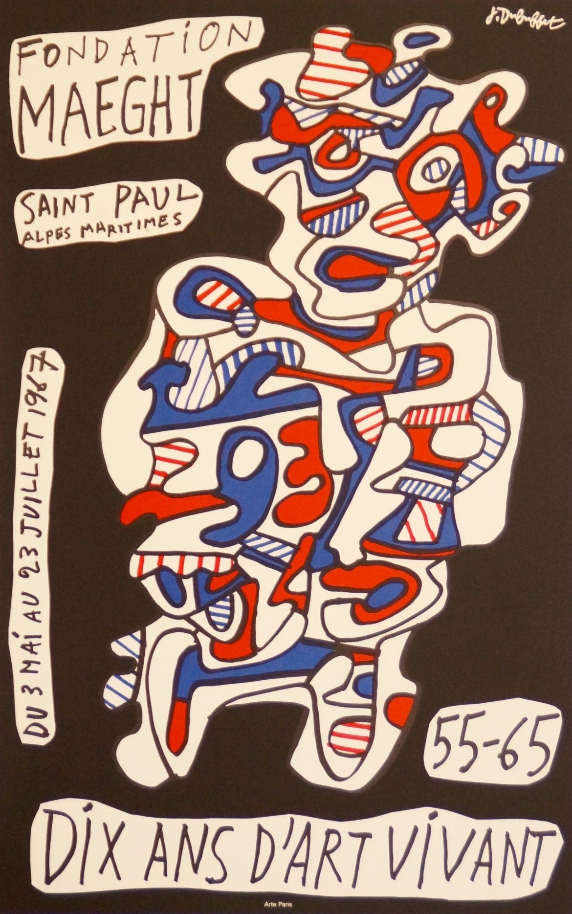 Affiche Fondation Maeght - Dix ans d'Art Vivant D’après Jean Dubuffet, 1967