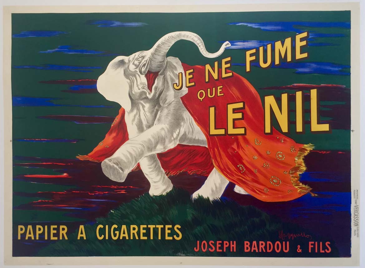 Affiche ancienne Je ne Fume que le Nil Par Leonetto Cappiello, 1916