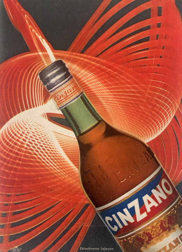 Affiche Vintage Publicité Boisson Apéritif Cinzano 1958